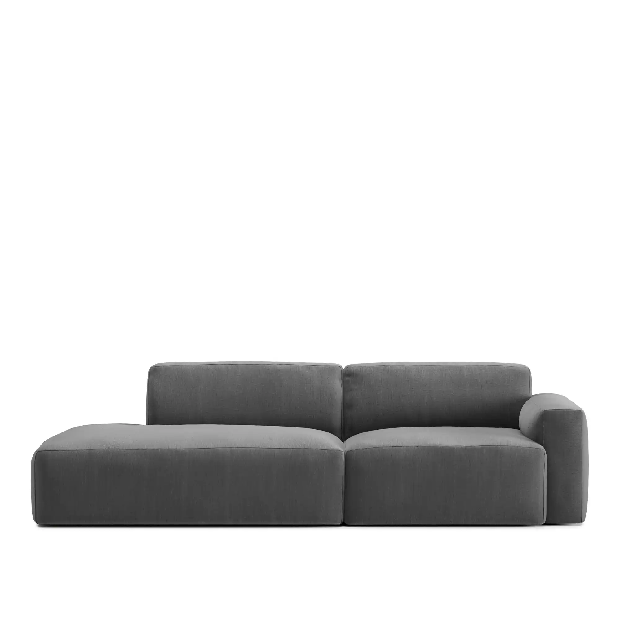 Brick 2-Seater Open End Left - Shadow Dark Grey