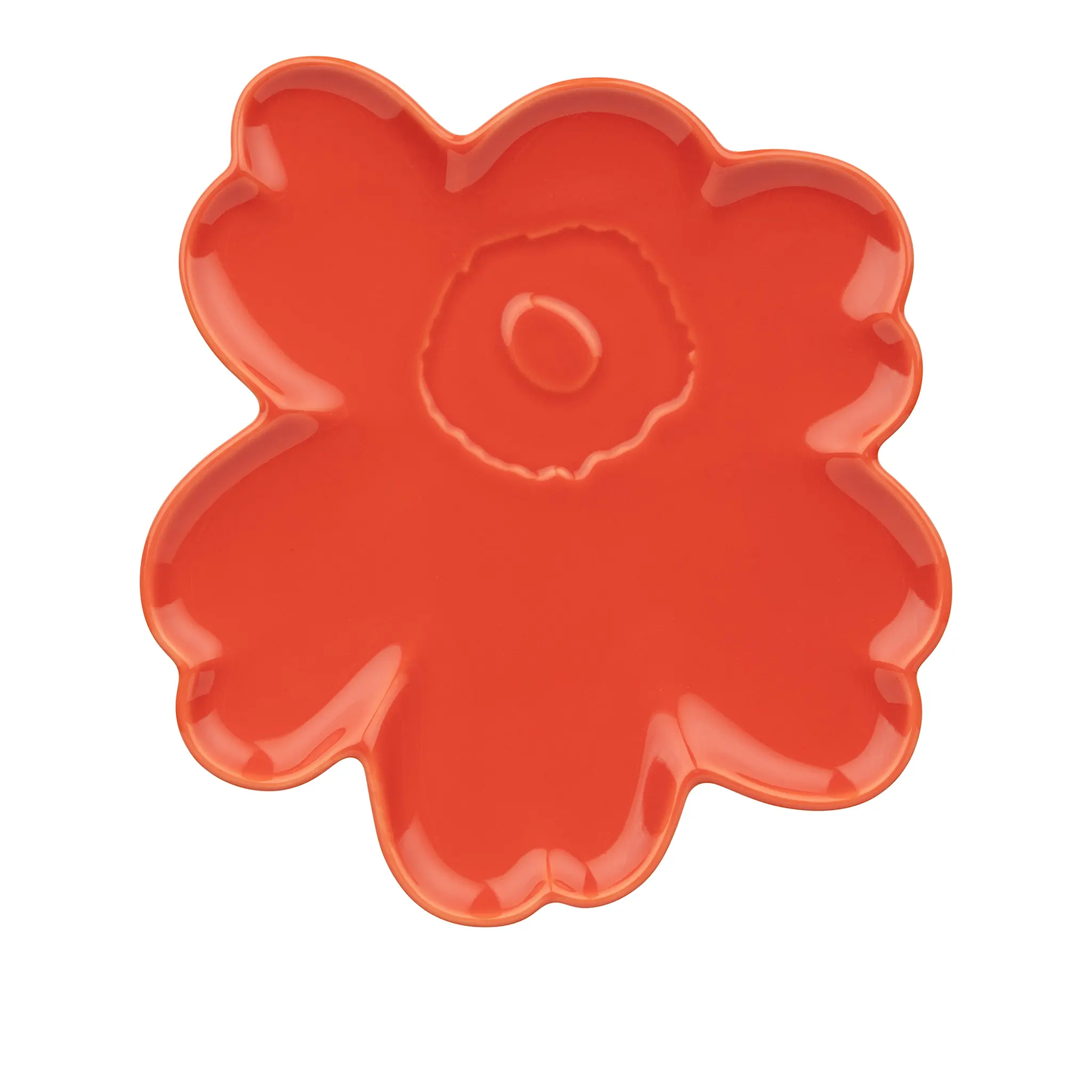 Unikko Orange Red serveringsfat 20 cm