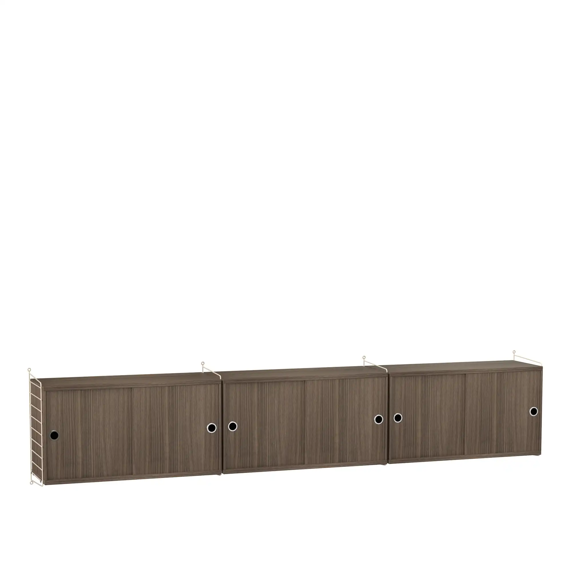 Stue hyllesystem D valnøtt/beige