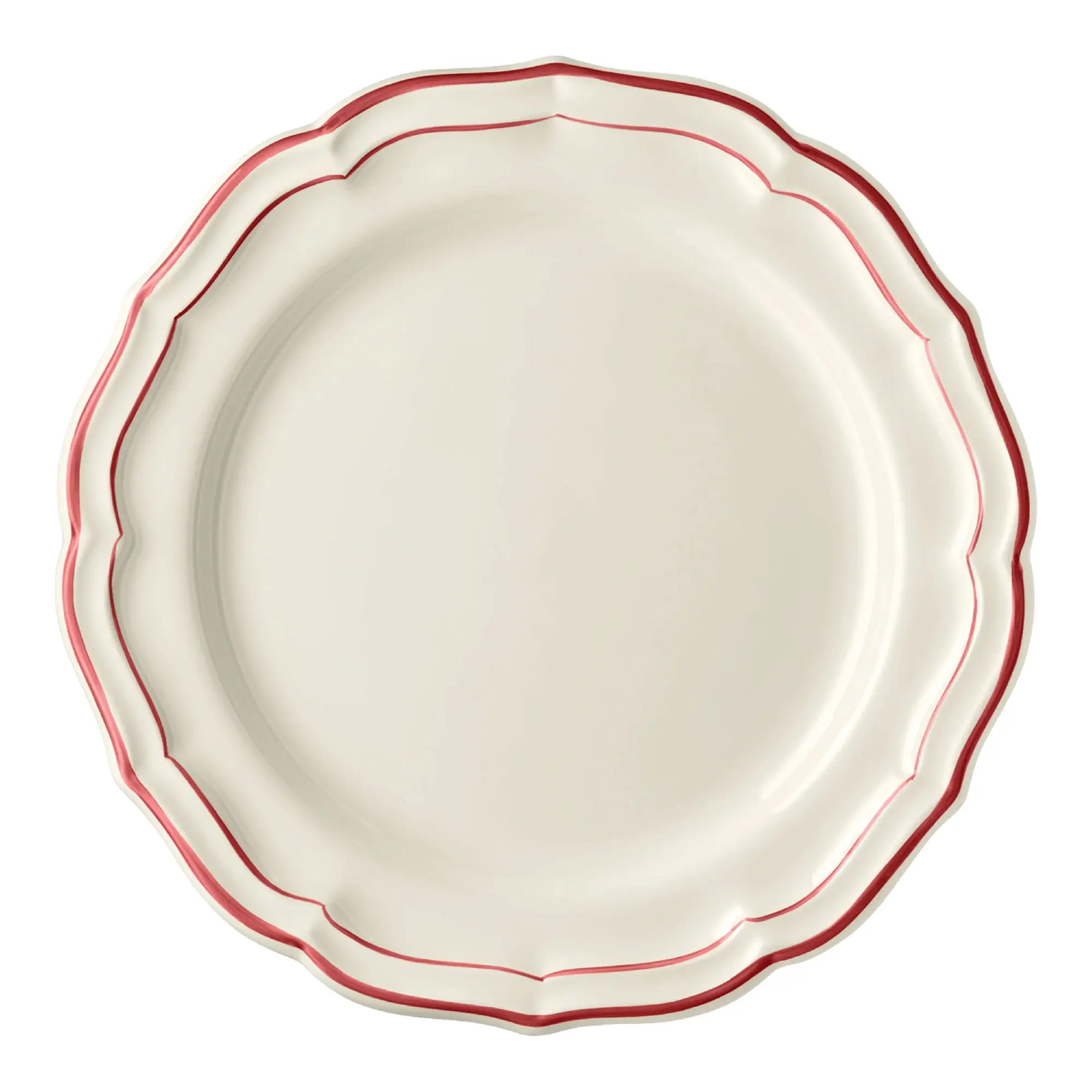 Filet middagstallrik 4-pack röd