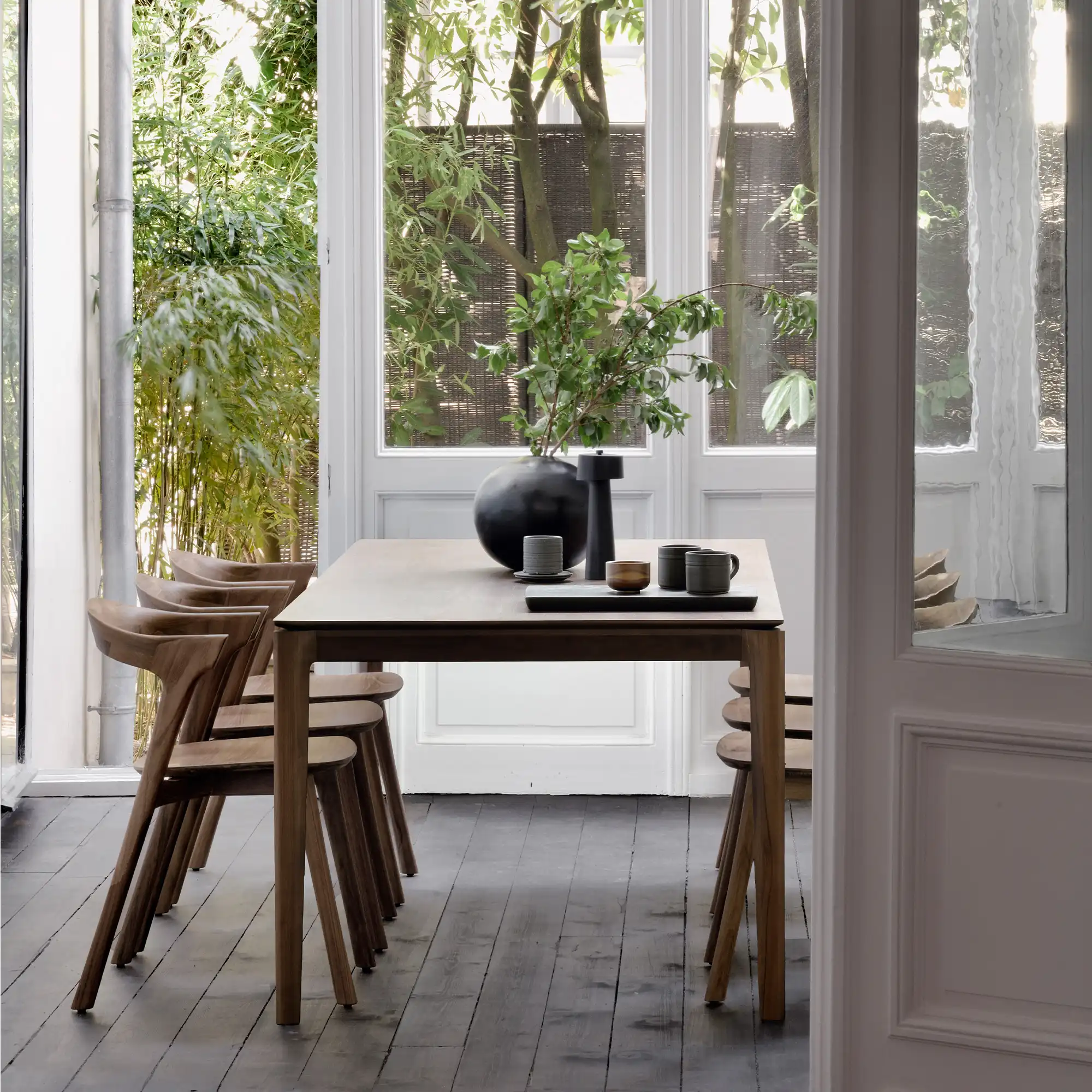 Bok Dining Table Varnished Brown Teak