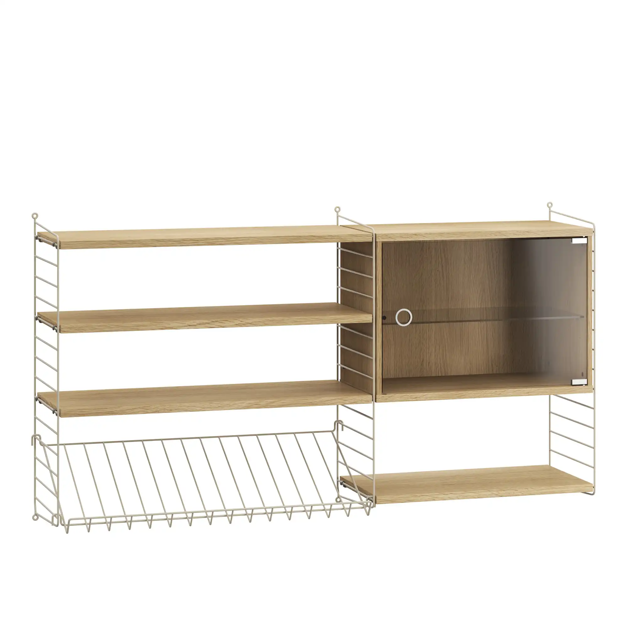 Stue hyllesystem S eik/beige