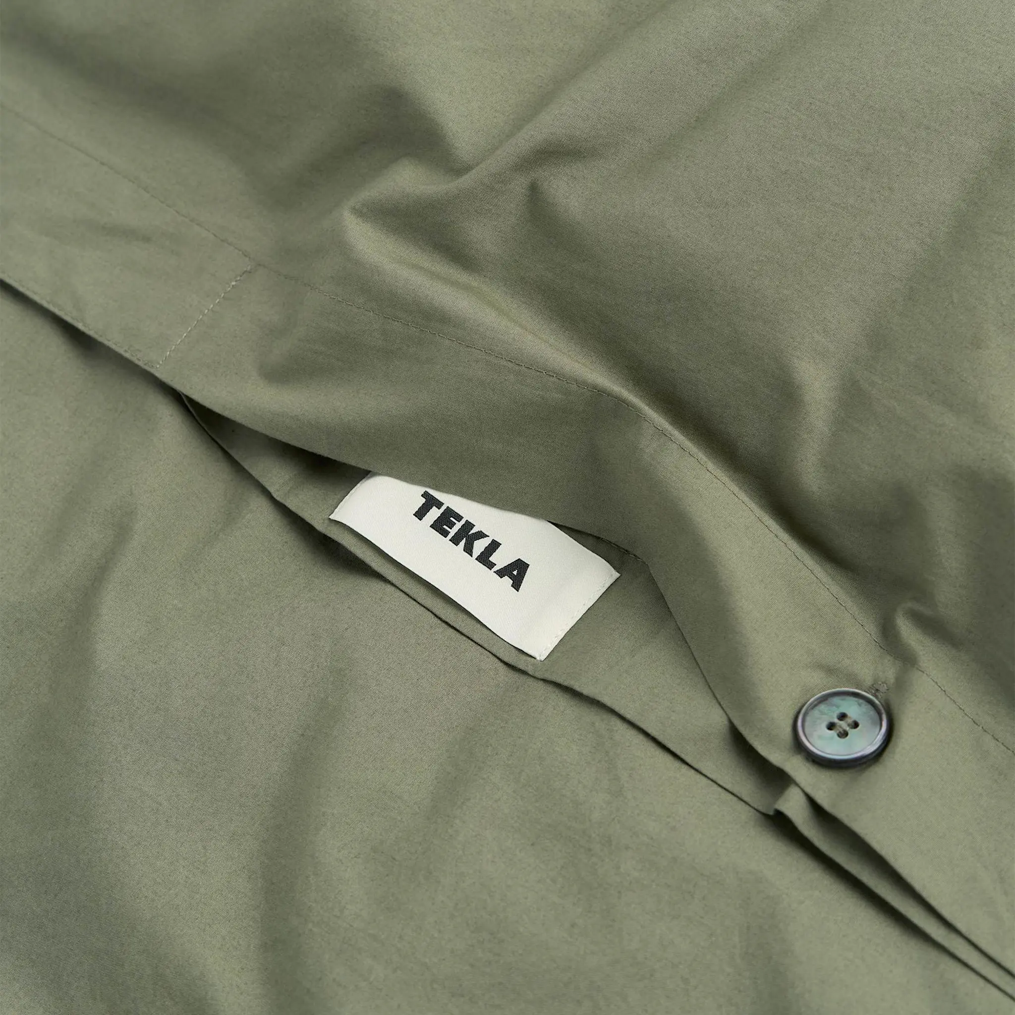Percale Solid Olive Green dynetrekk