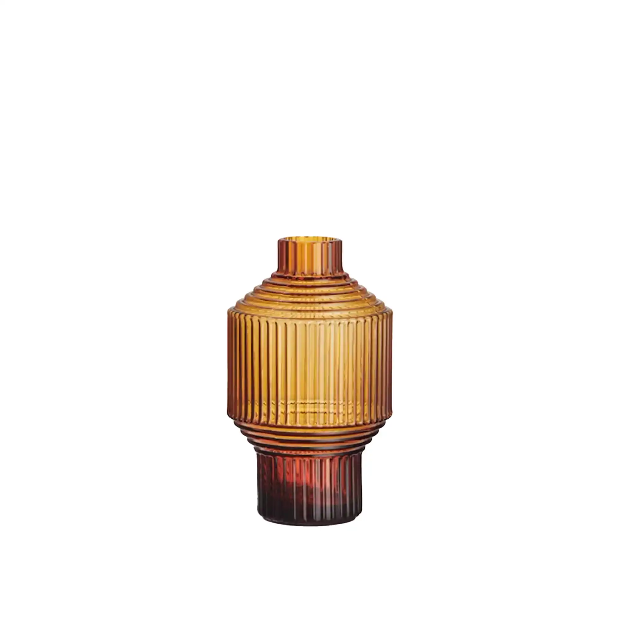 Paviljong Vase 134 mm - Mørk Amber