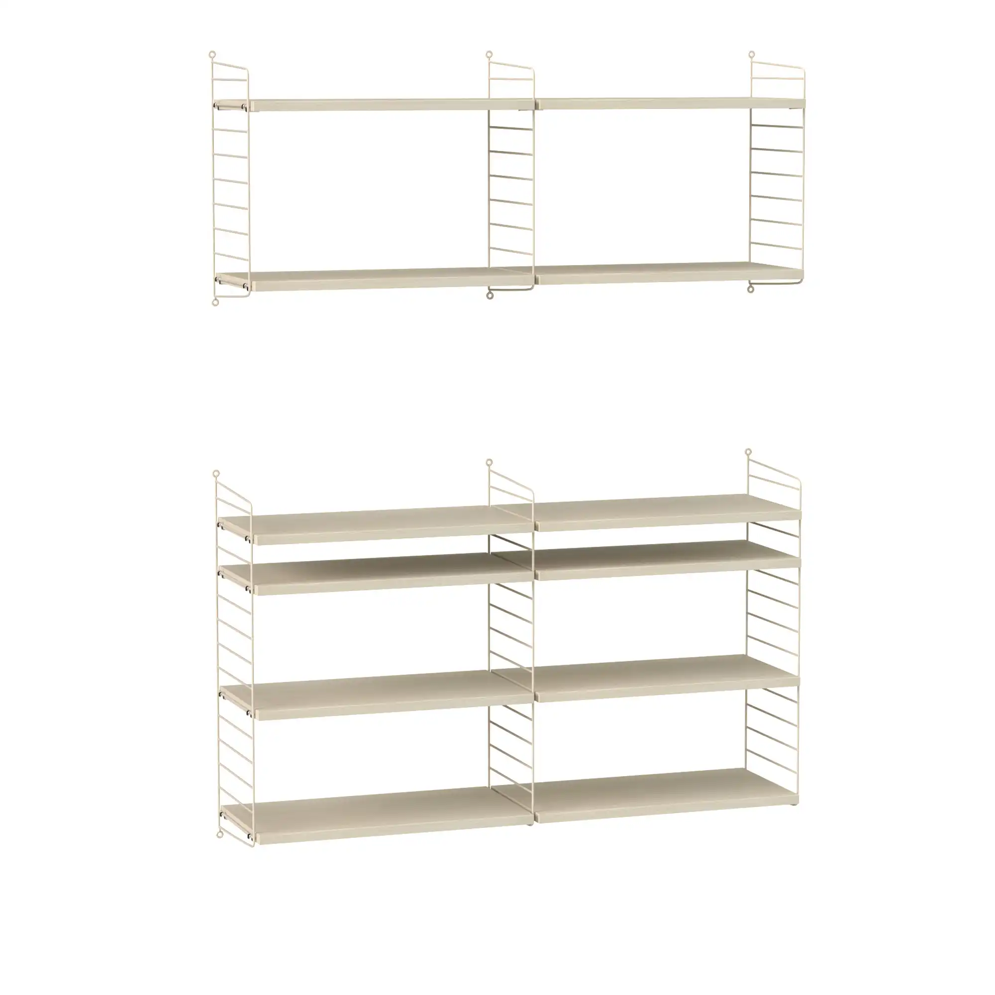 Stue hyllesystem N ask/beige