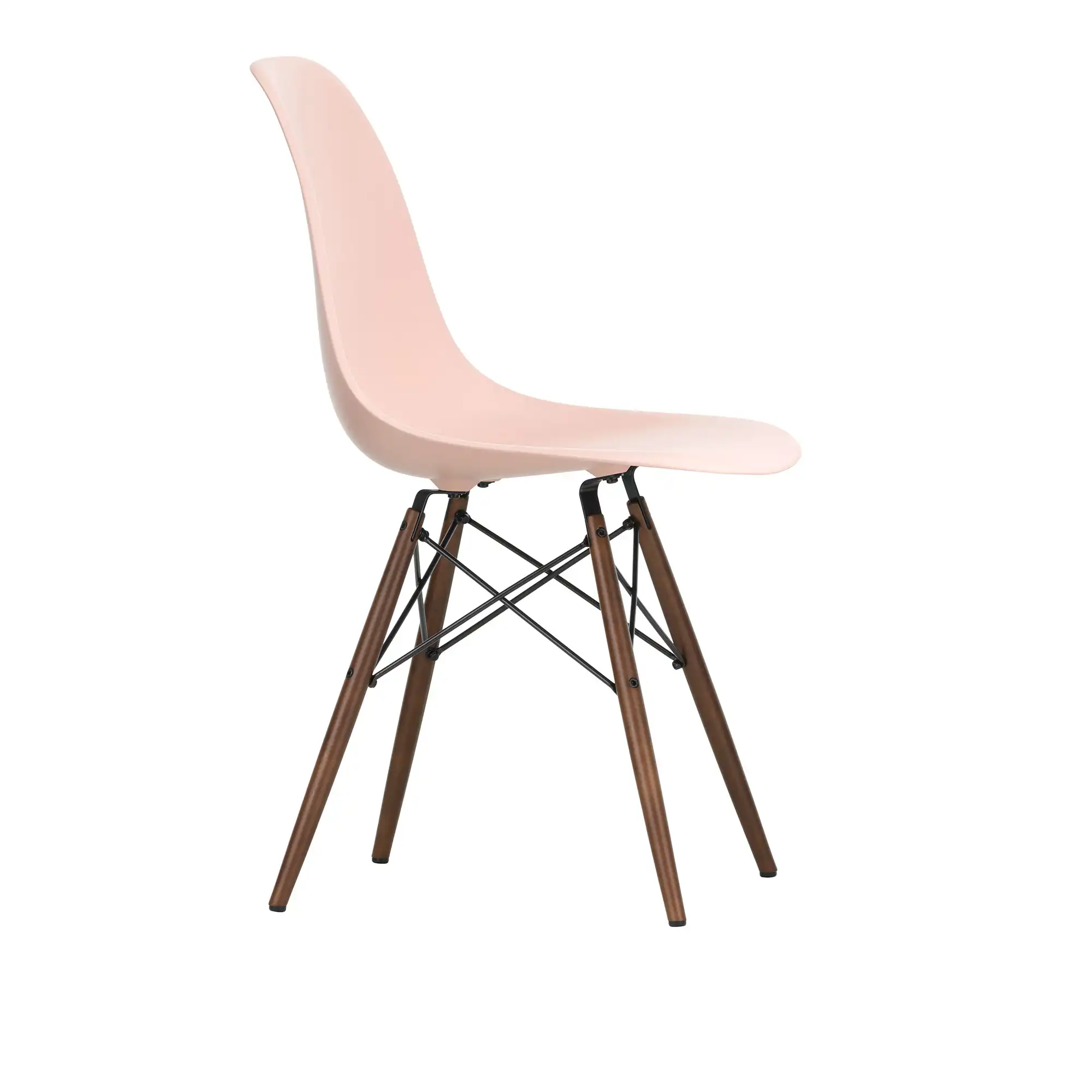 Eames Plastic Chair DSW - 41 Pale Rose - Dark Maple