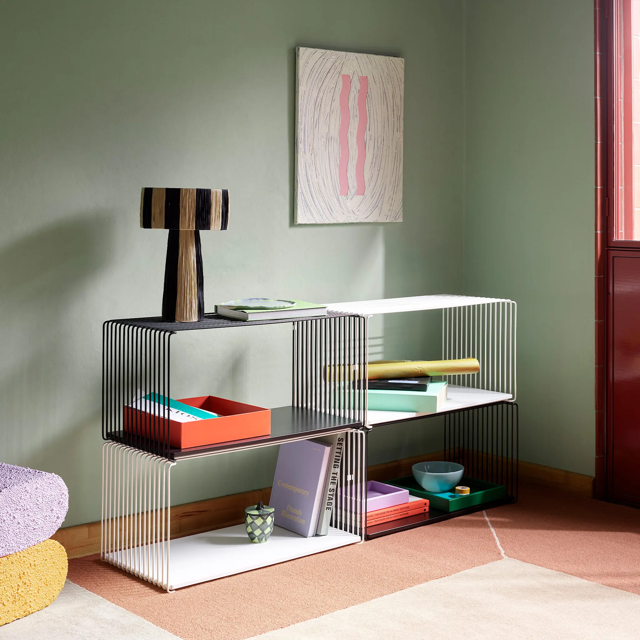 Panton Wire Inlay Shelf 34,8 Glass