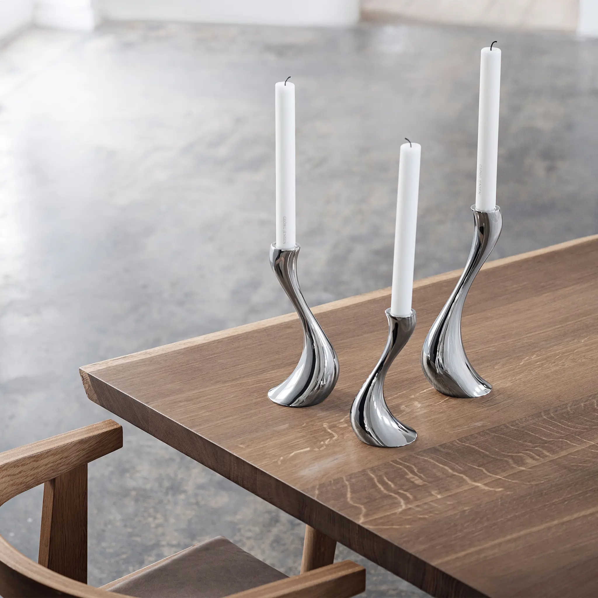 Cobra Candleholder Stainless Steel Small, Medium, Large
