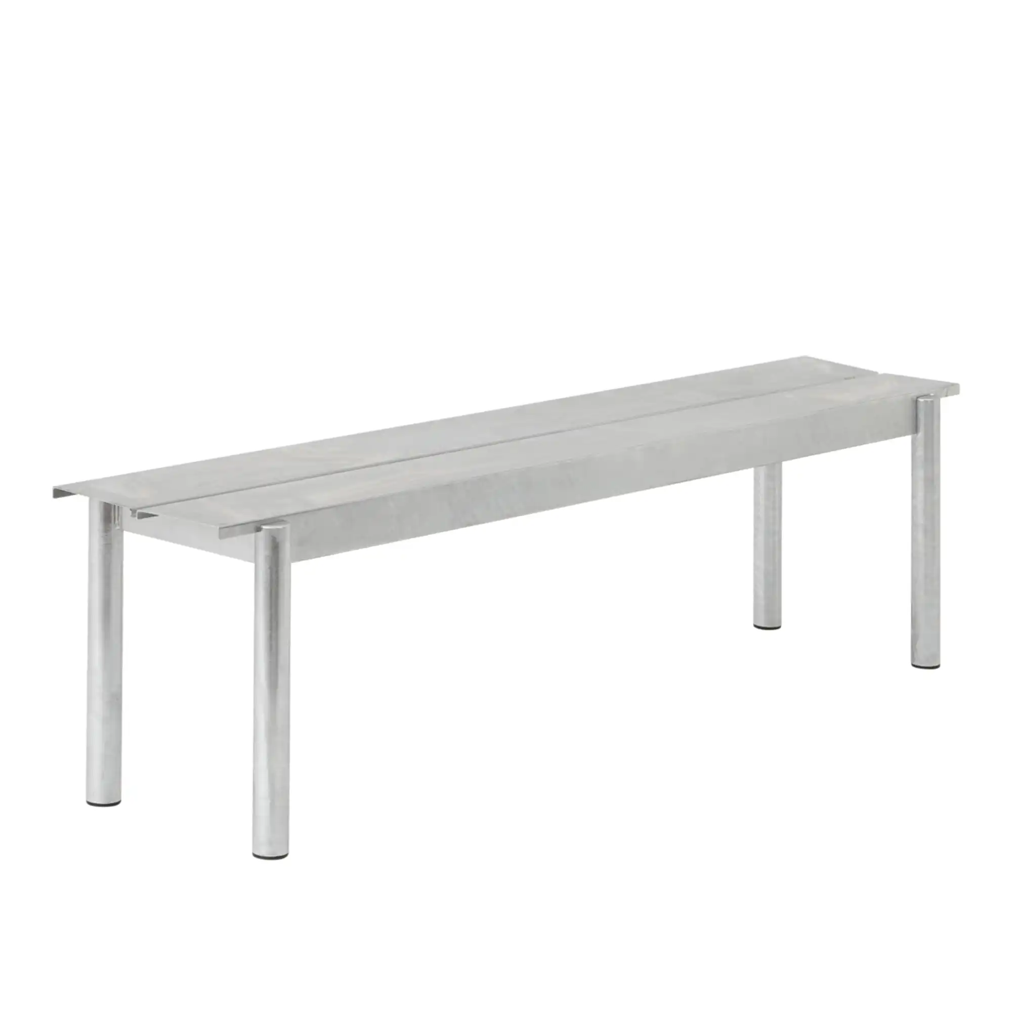 Linear steel bench 170x34cm warm galvanized steel