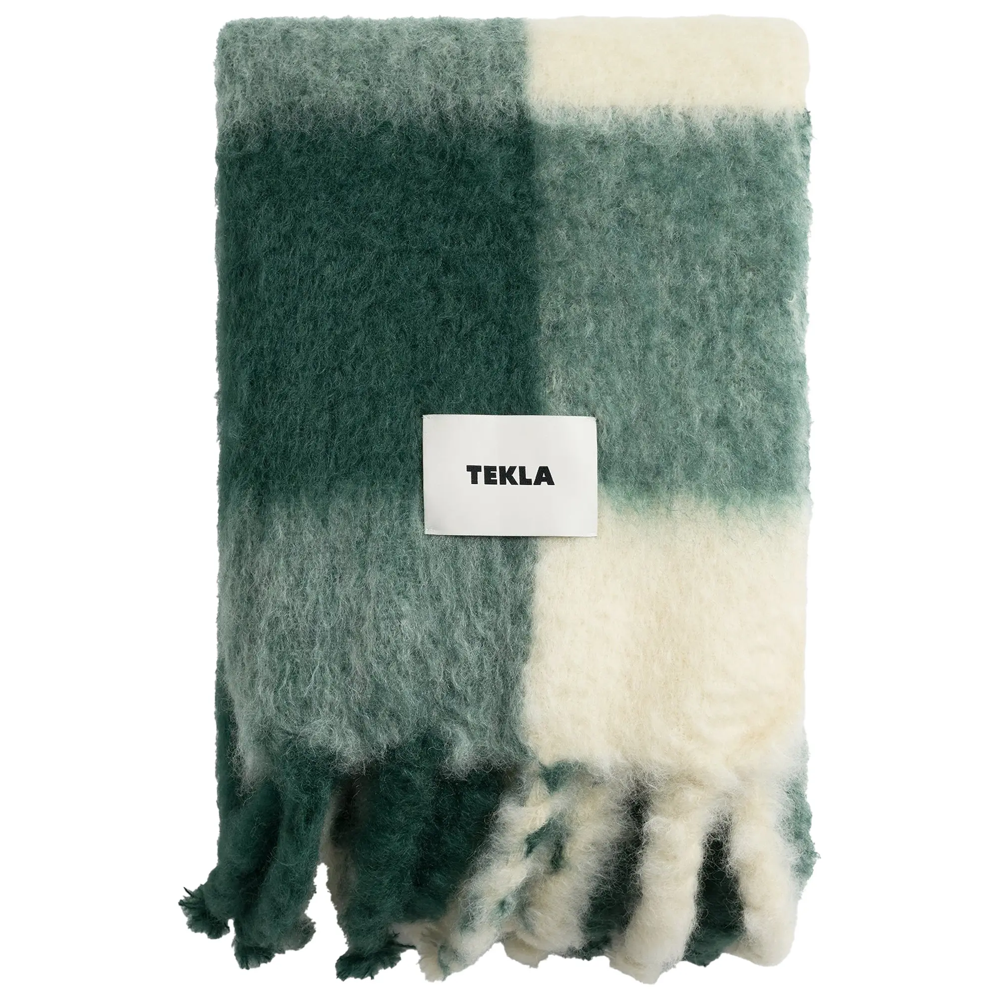 Mohair Peridot Checks pledd