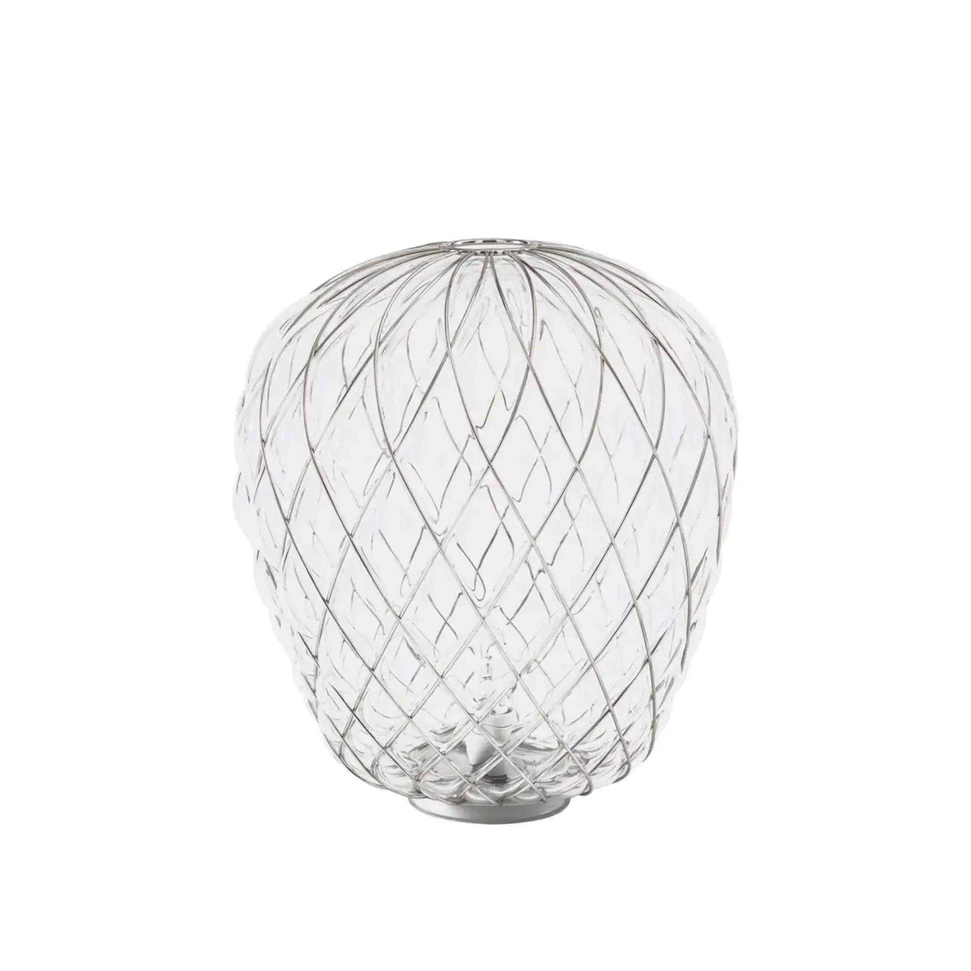 Pinecone 4340 Table, Chrome cage/Transparent