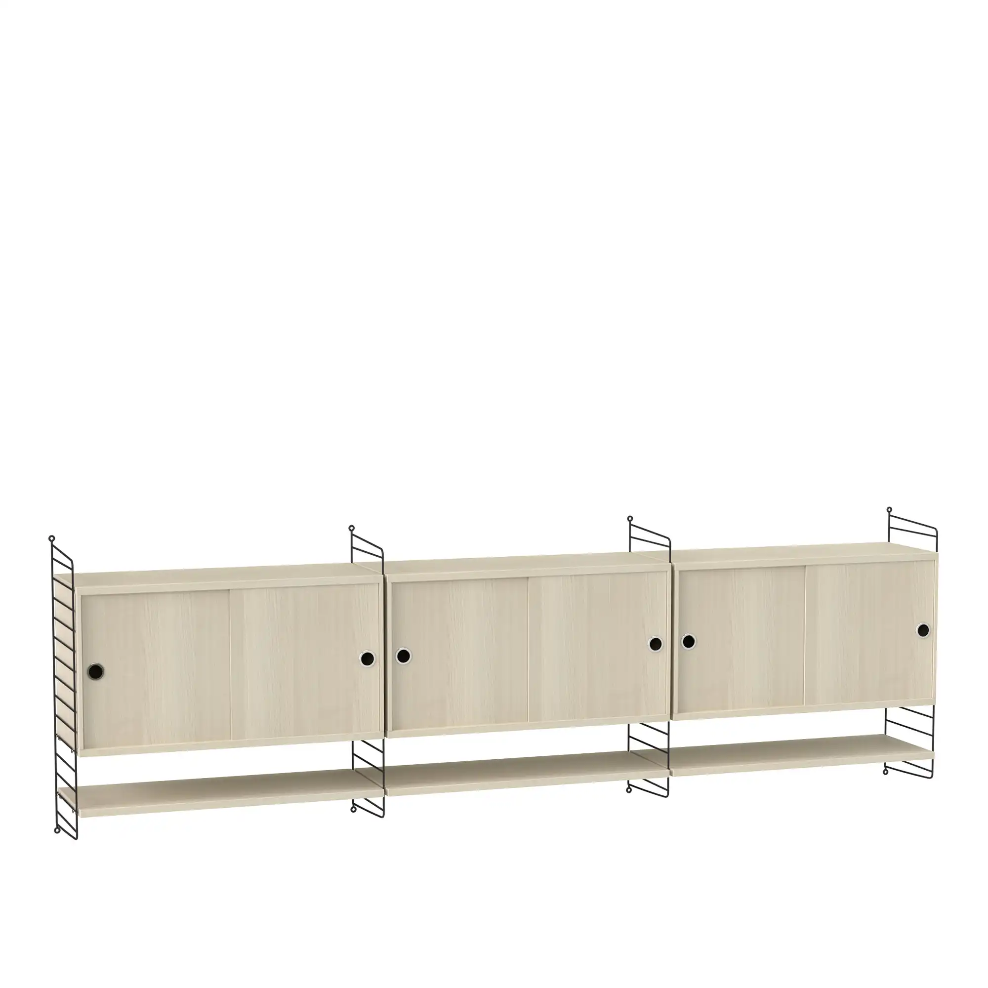 Stue hyllesystem F ask/svart