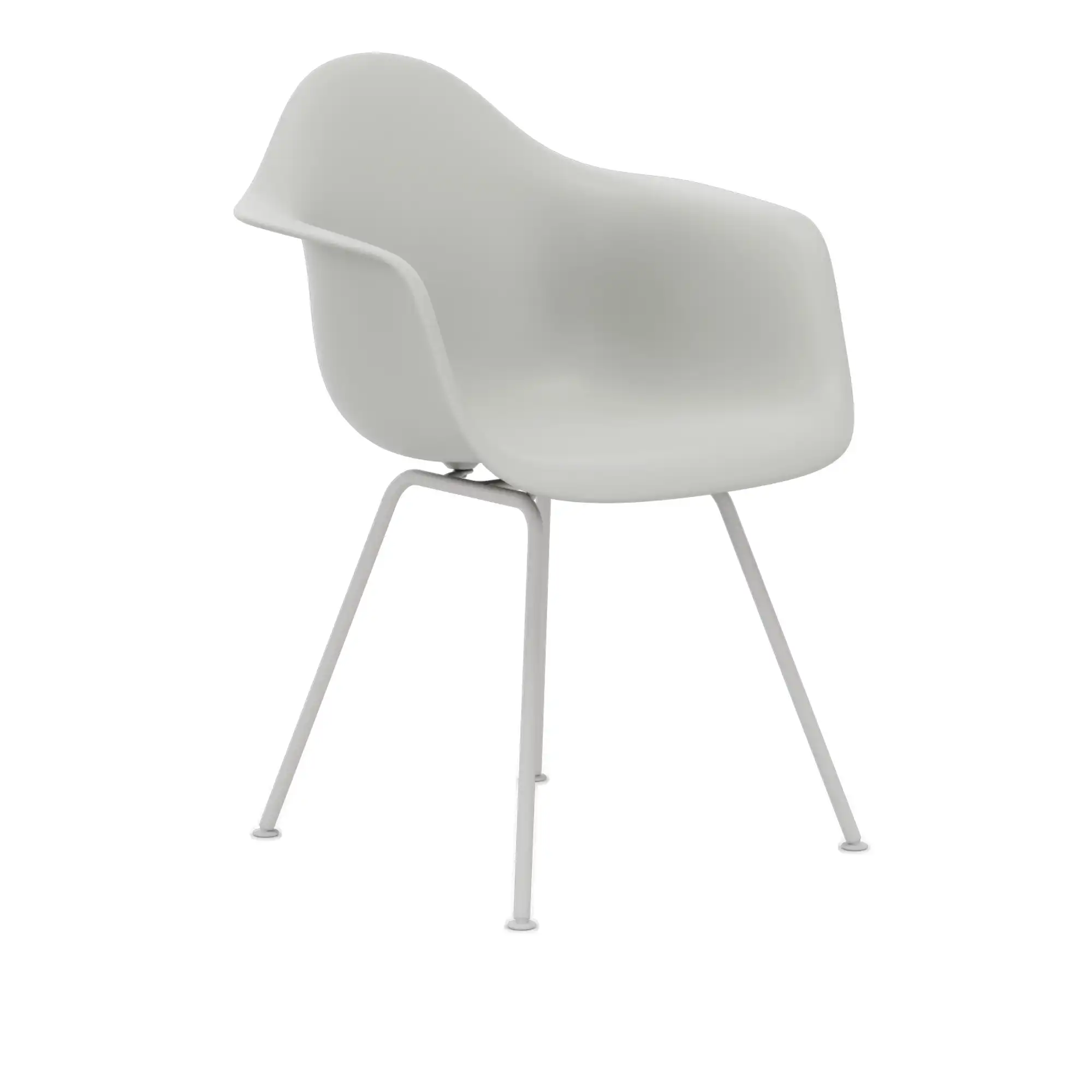 Eames RE Plastic Armchair DAX 85 Cotton White, White Base
