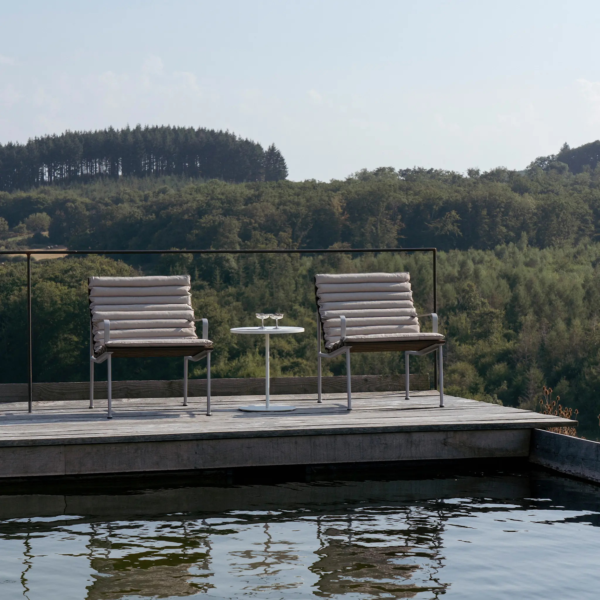 Vattert sete og ryggpute for travers loungestol/lenestol - Beige Sand