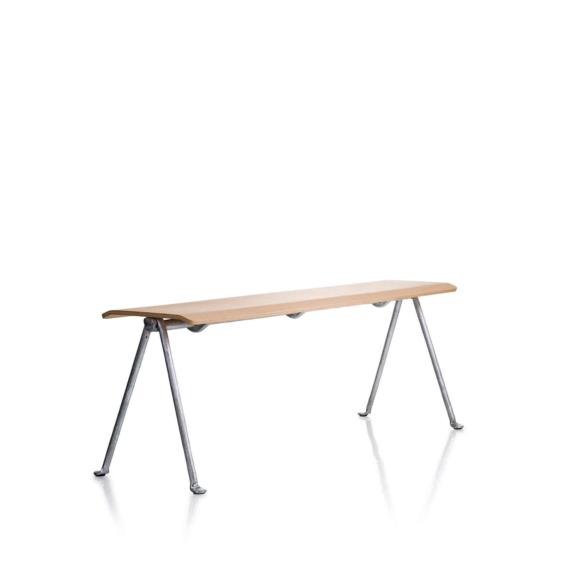 Köp Officina Bench Galvanized frame/Natural beech seat 120 cm Från ...