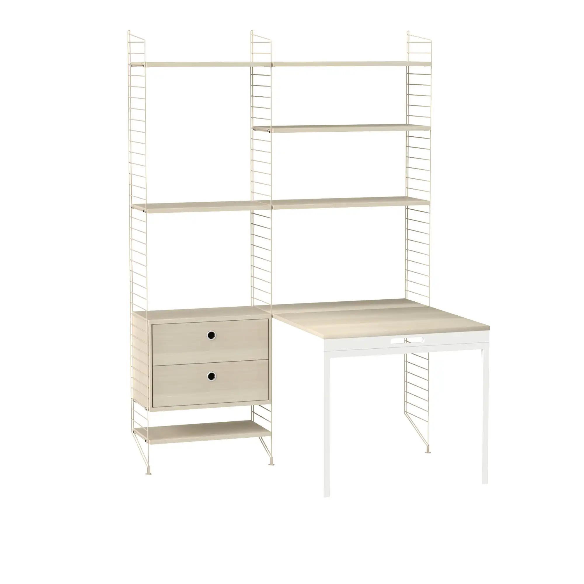 Kontor hyllesystem E ask/beige