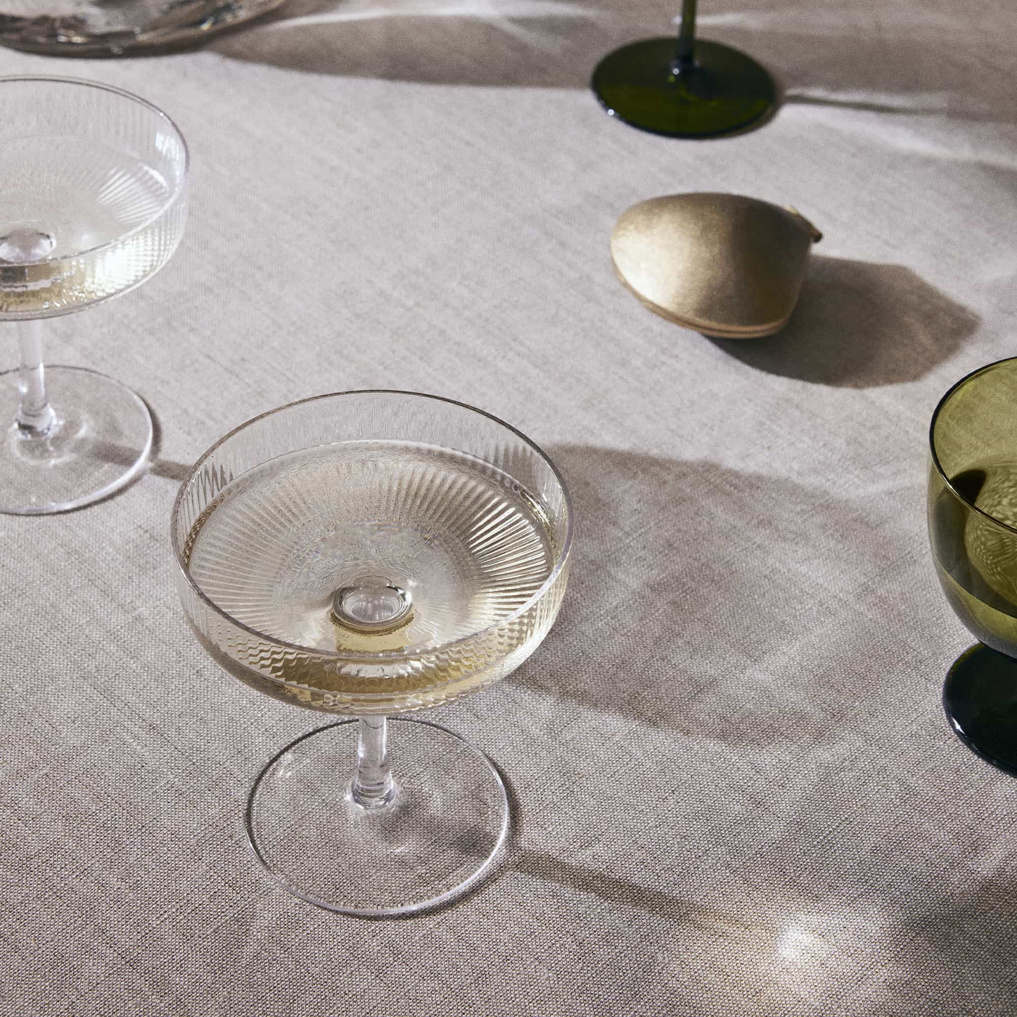 Ripple Champagne Saucer Set of 2 Clear