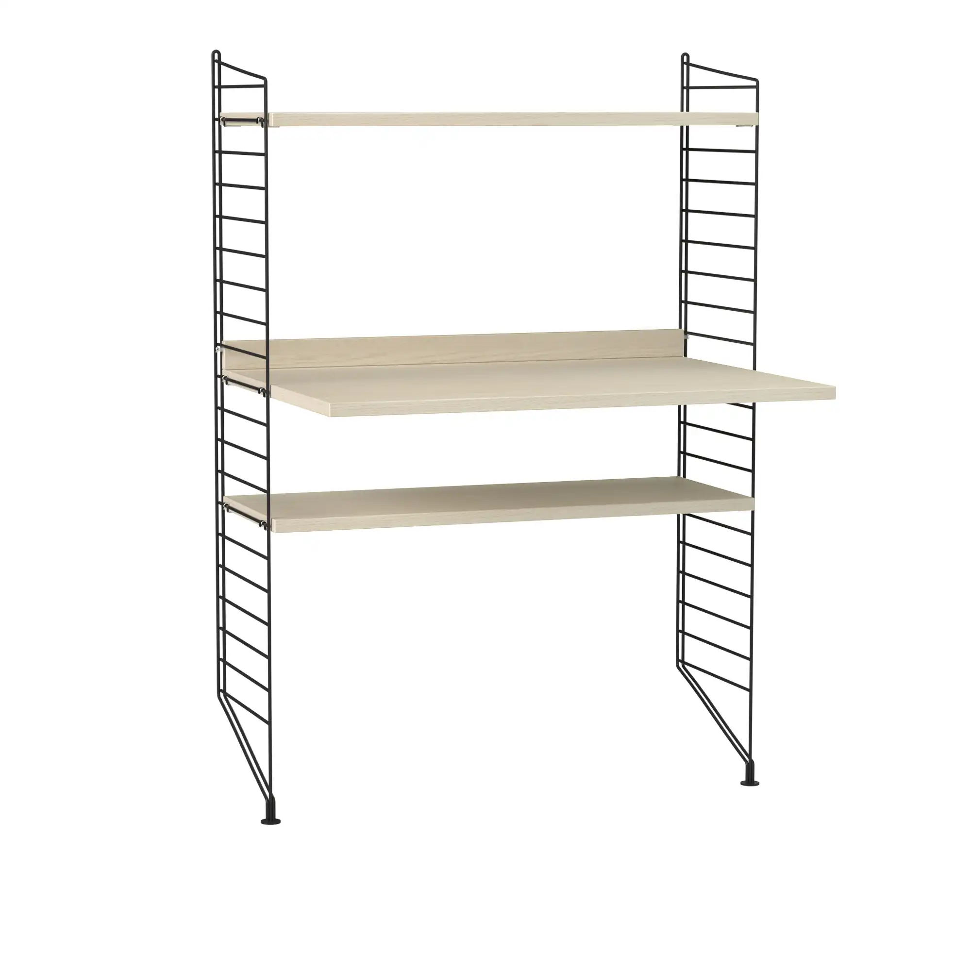 Kontor hyllesystem H ask/svart