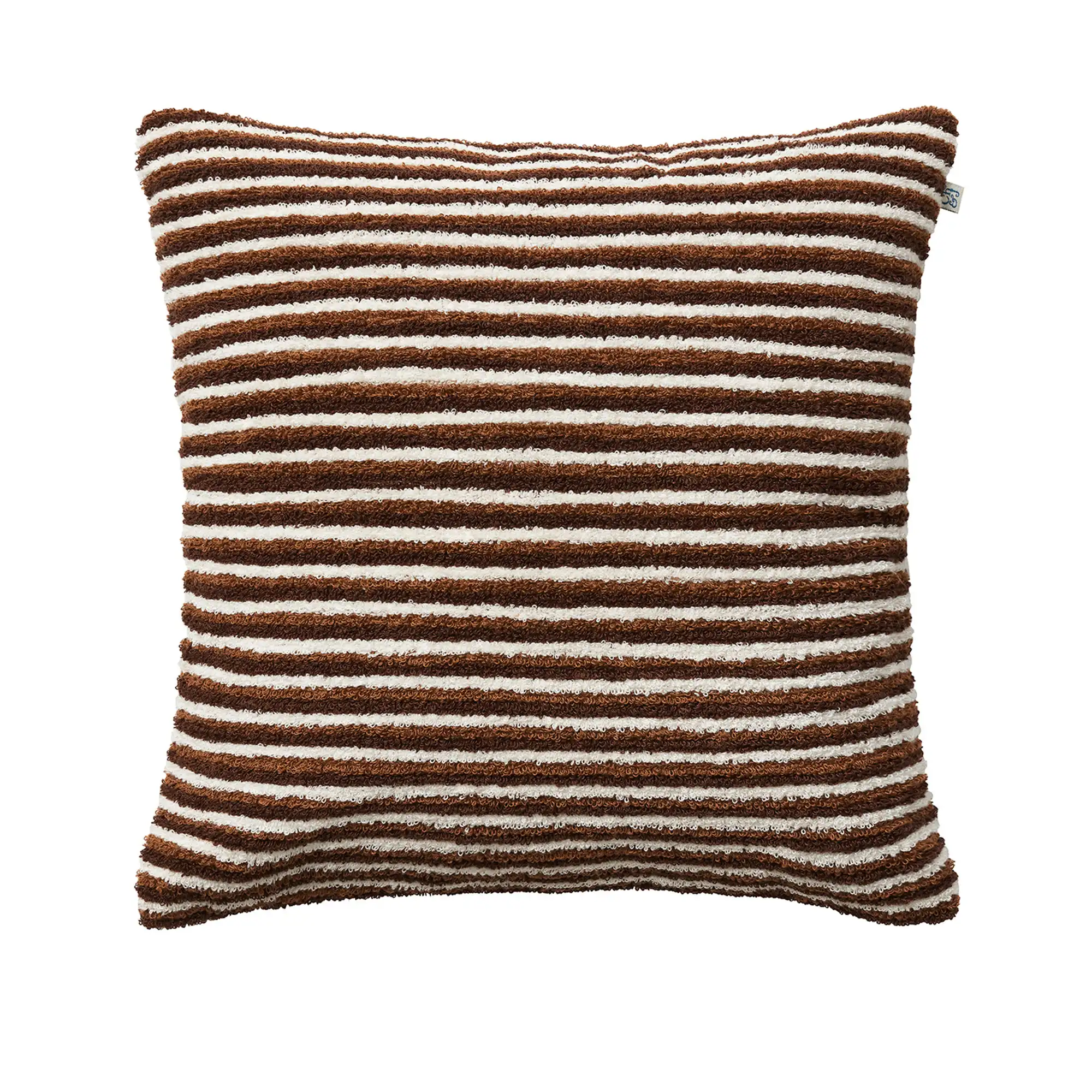 Raipur - Linen/Bouclé 50x50 cm , Cognac/Brown/Off White