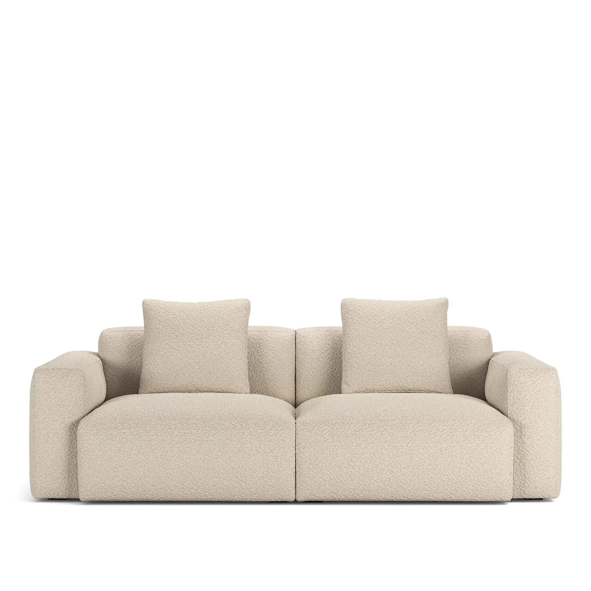 Brick Square Pillow Ascot White