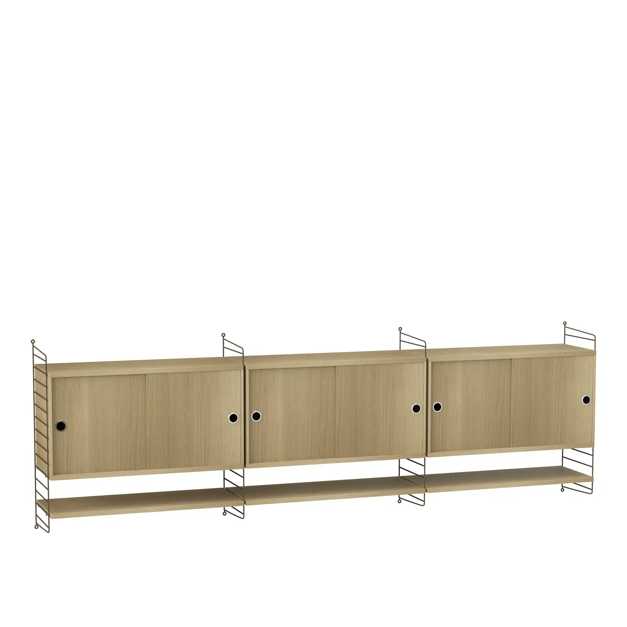 Stue hyllesystem F eik/brun