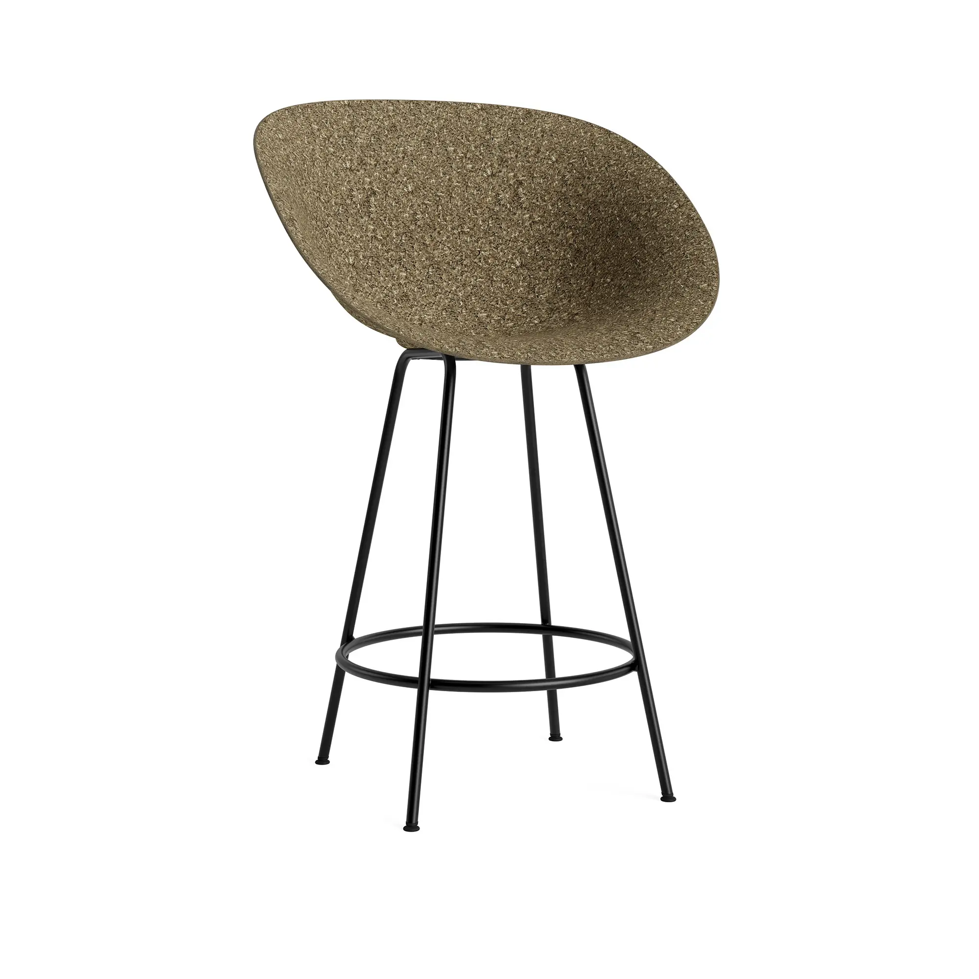 Mat Bar Armchair 65 cm Black Steel