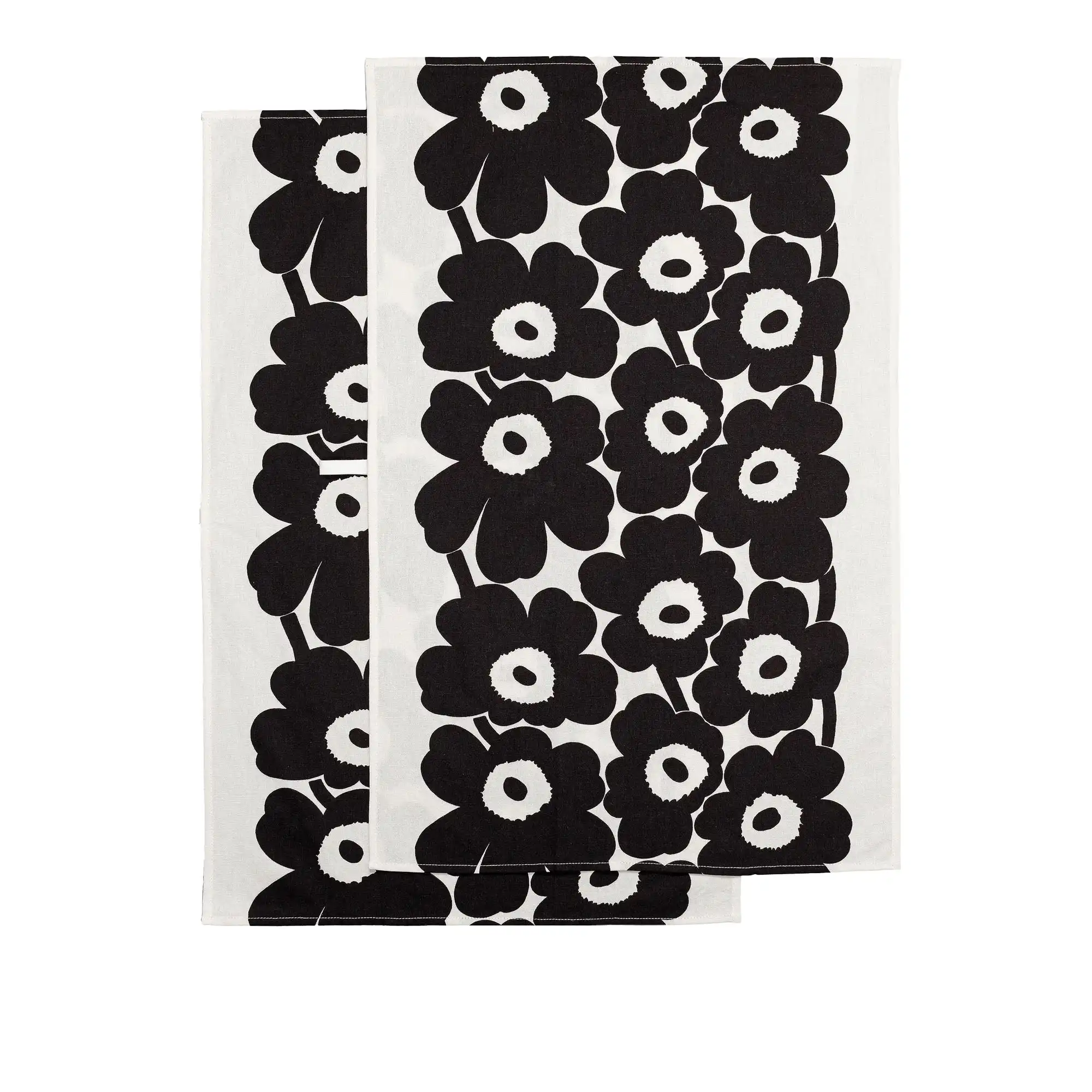 Unikko kjøkkenhåndkle 2-pakk white, black