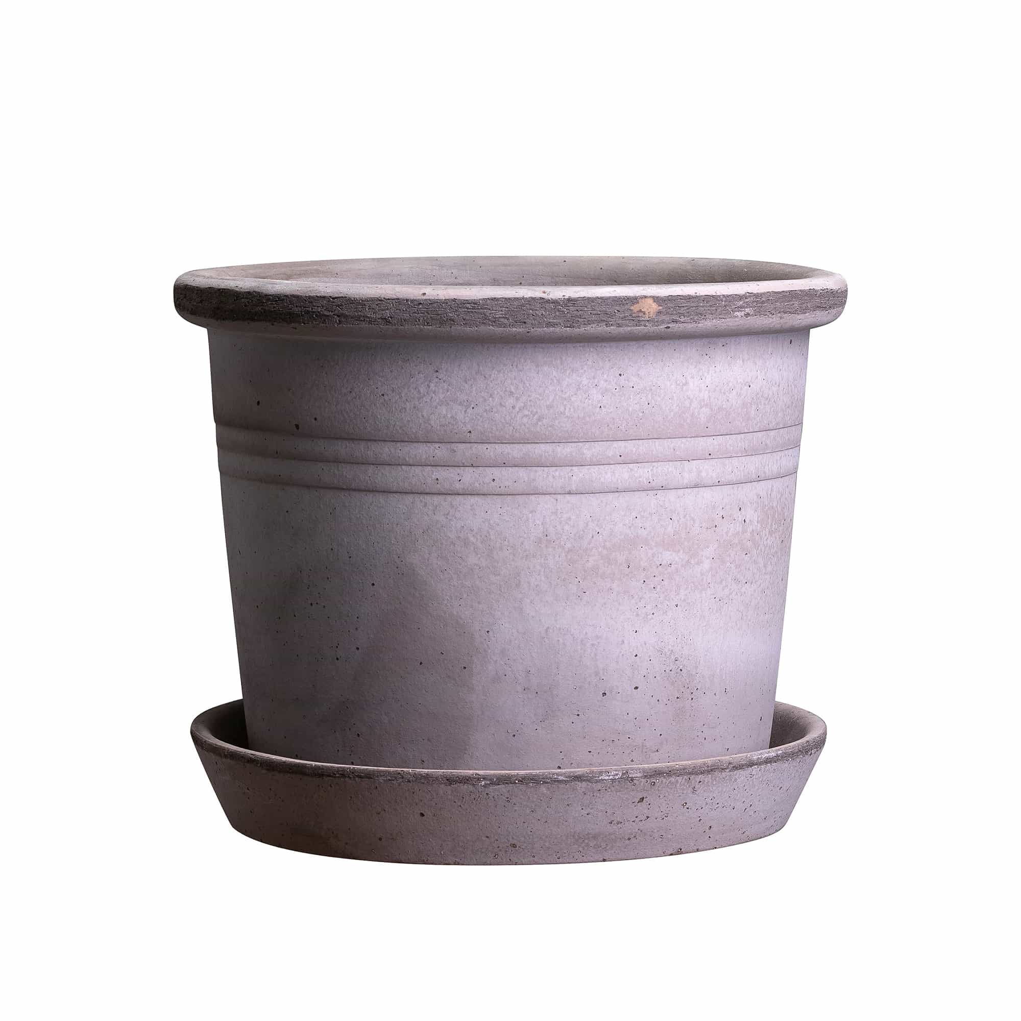 Galestro Pot W Saucer Grey