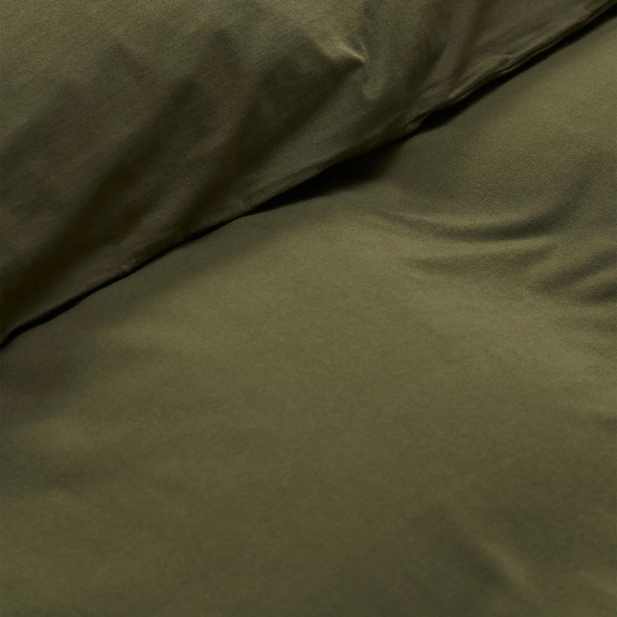 Nude Duvet Cover Jersey - Washed Army Green