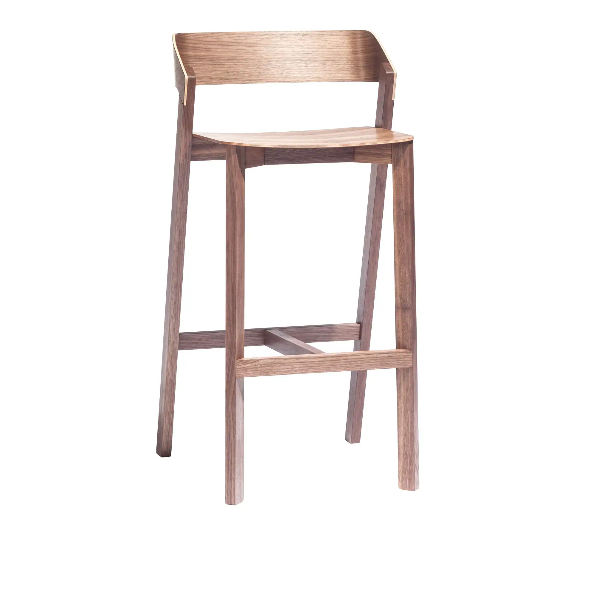 Merano Barstool High American Walnut