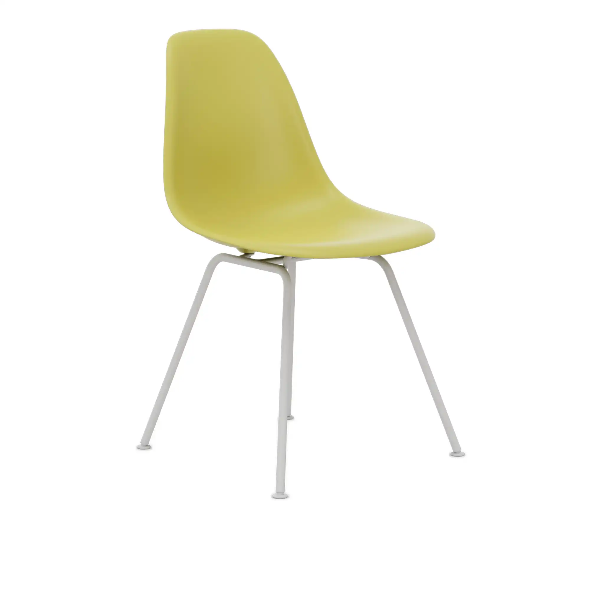 Eames RE Plastic Chair DSX 92 Citron, White Base