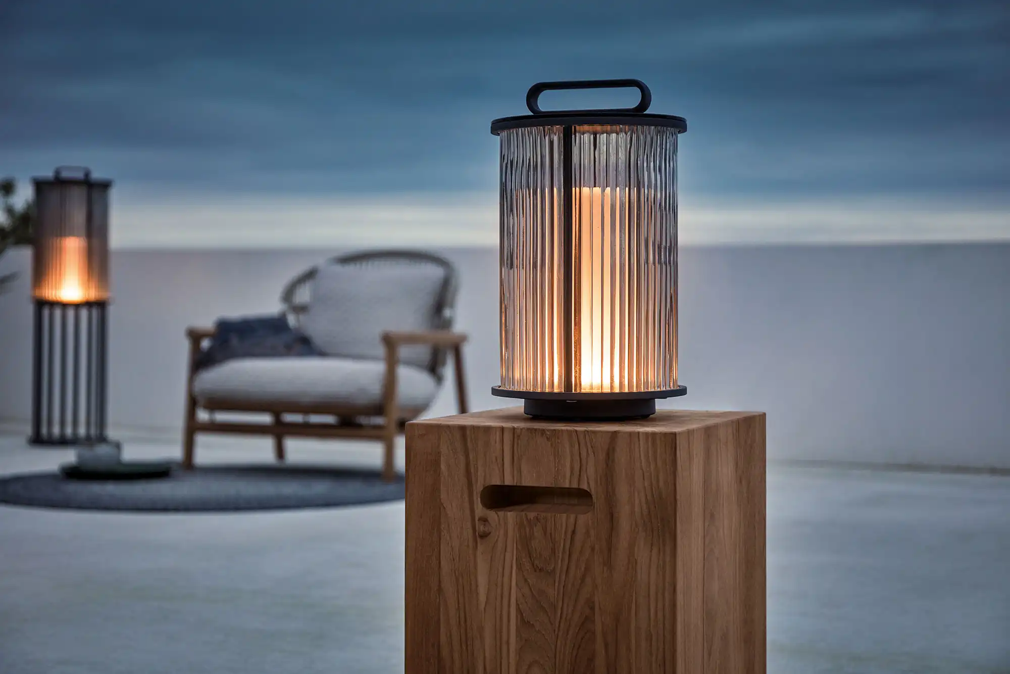 Ambient Line Small Glass Lantern