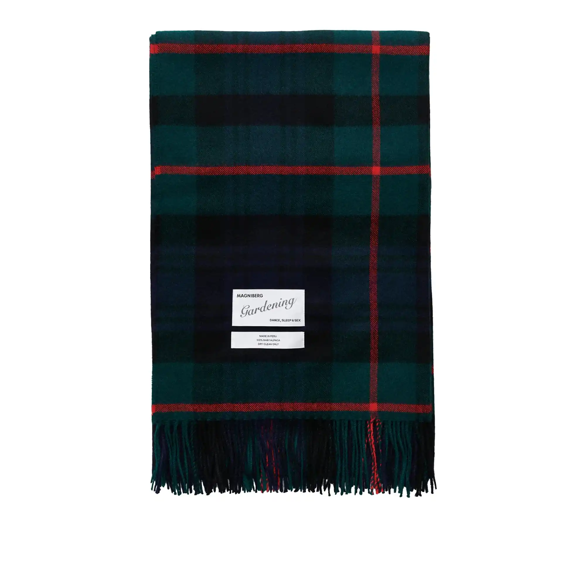 Queen Blanket - Machine Green Tartan