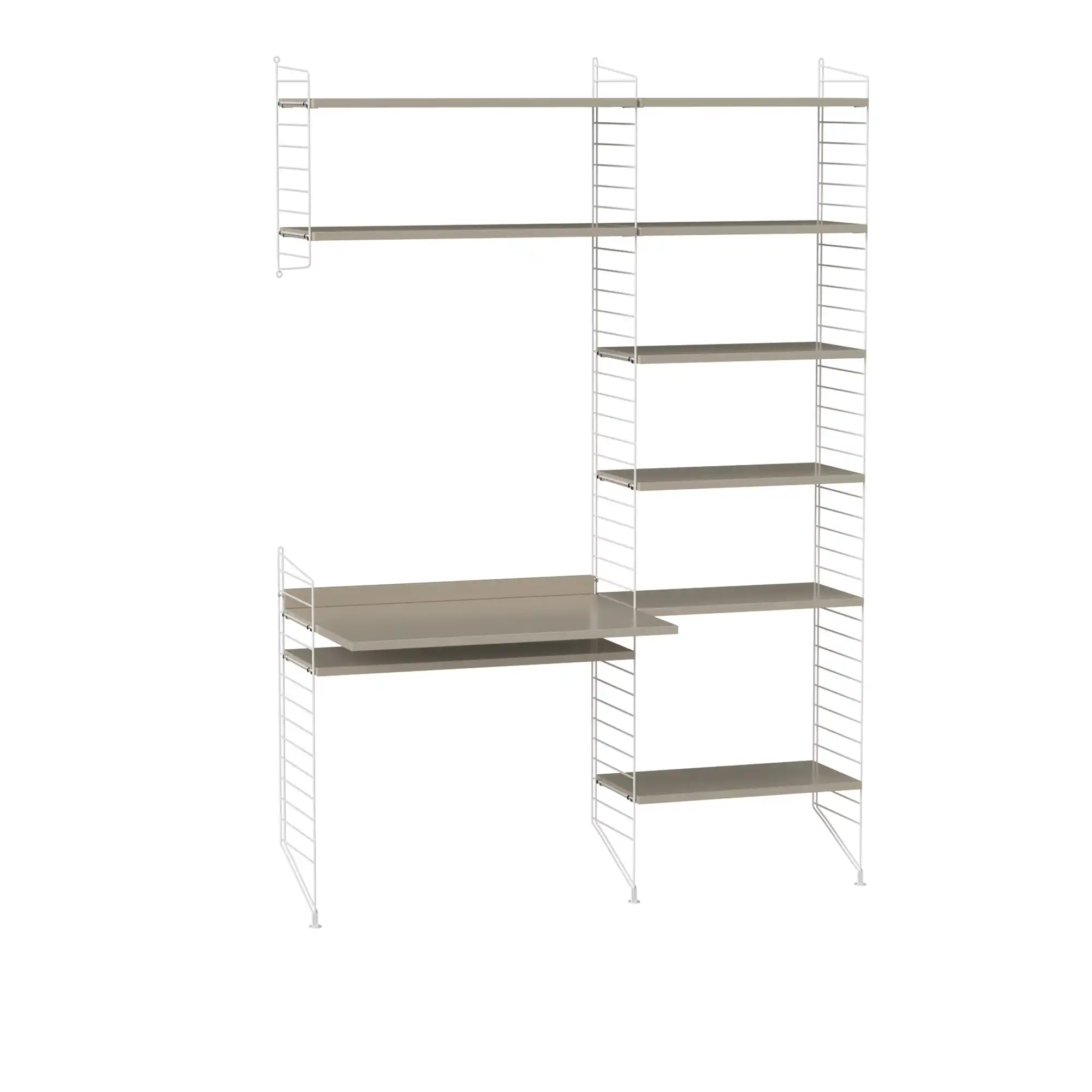 Kontor hyllesystem G beige/hvit