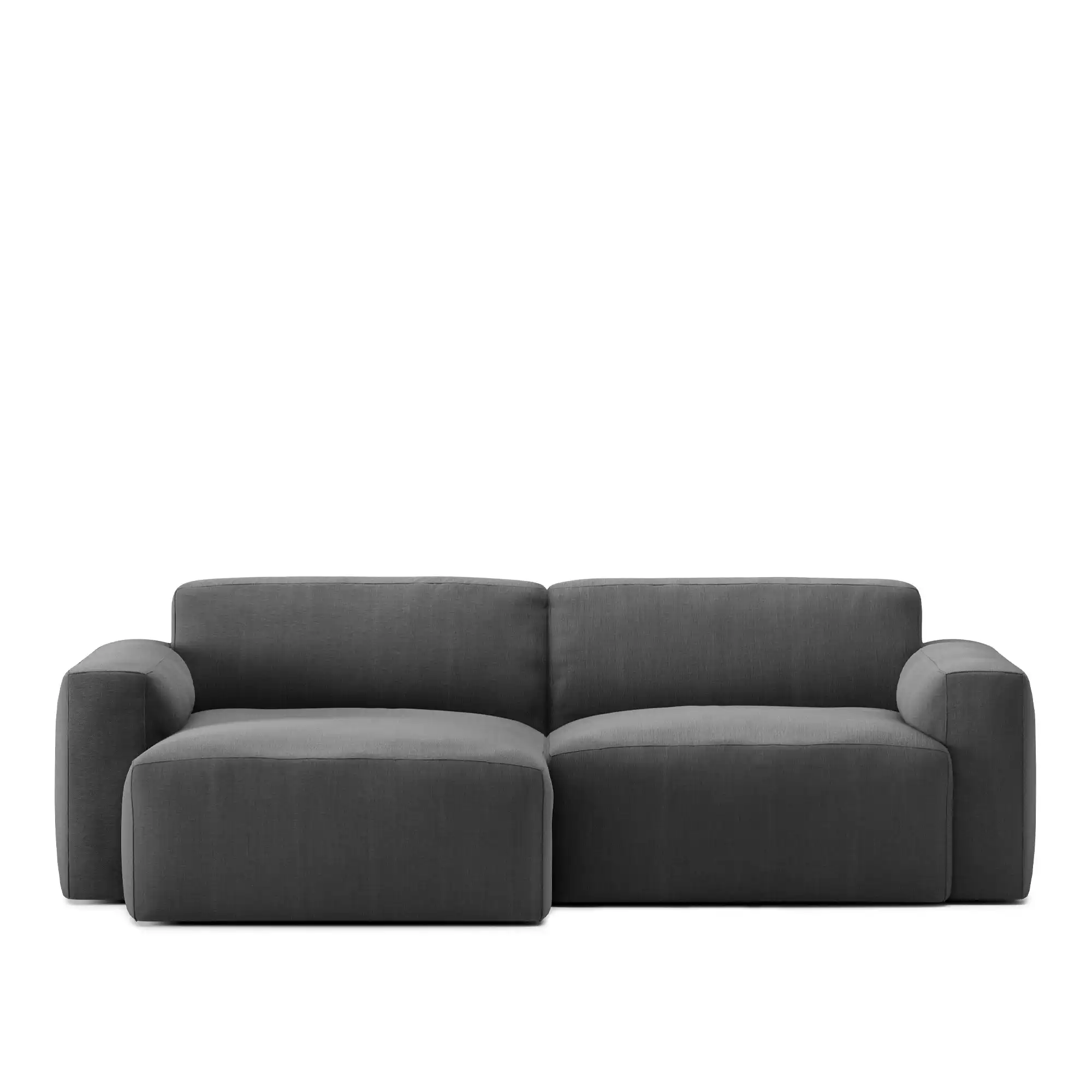 Brick 2-Seater Chaise Lounge Left - Shadow Dark Grey