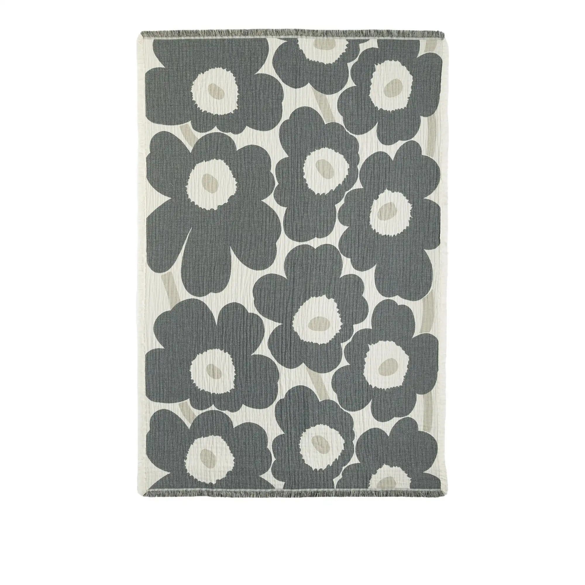 Unikko Jacquard Throw 150x220 cm Charcoal