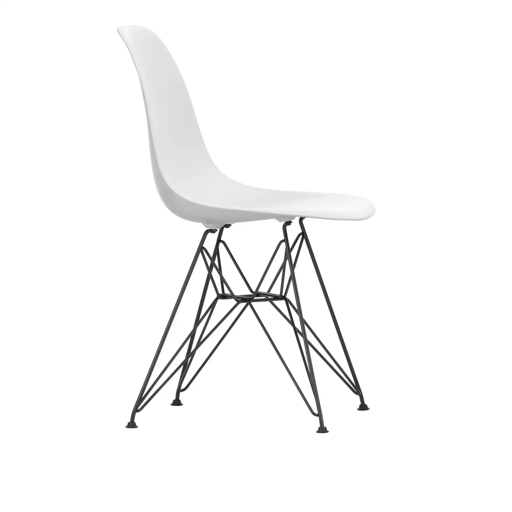 Eames RE Plastic Chair DSR 85 Cotton White Basic Dark Base
