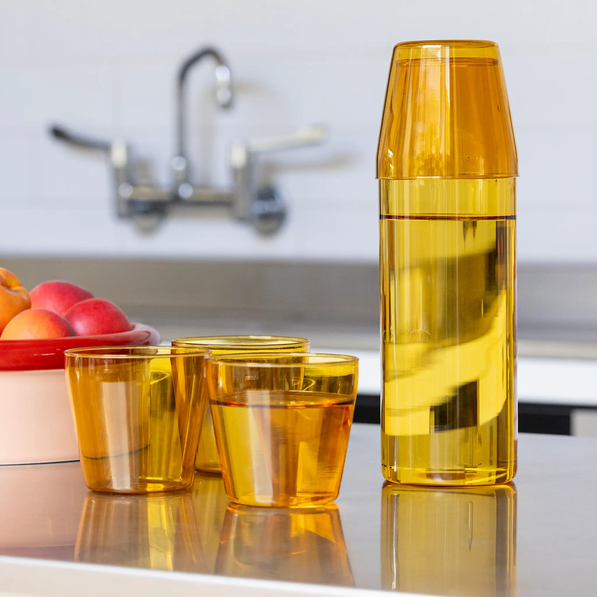 Milk set of 1 Carafe + 2 glasses Clear