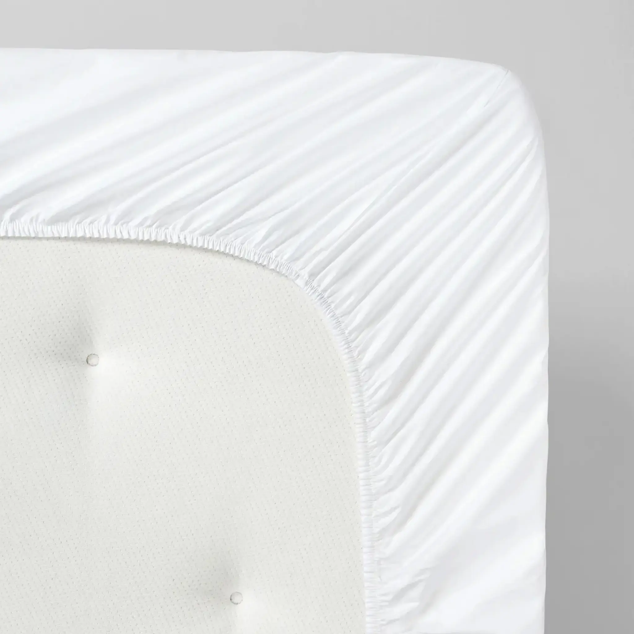 Pousada Fitted Sheet Organic White 90x200