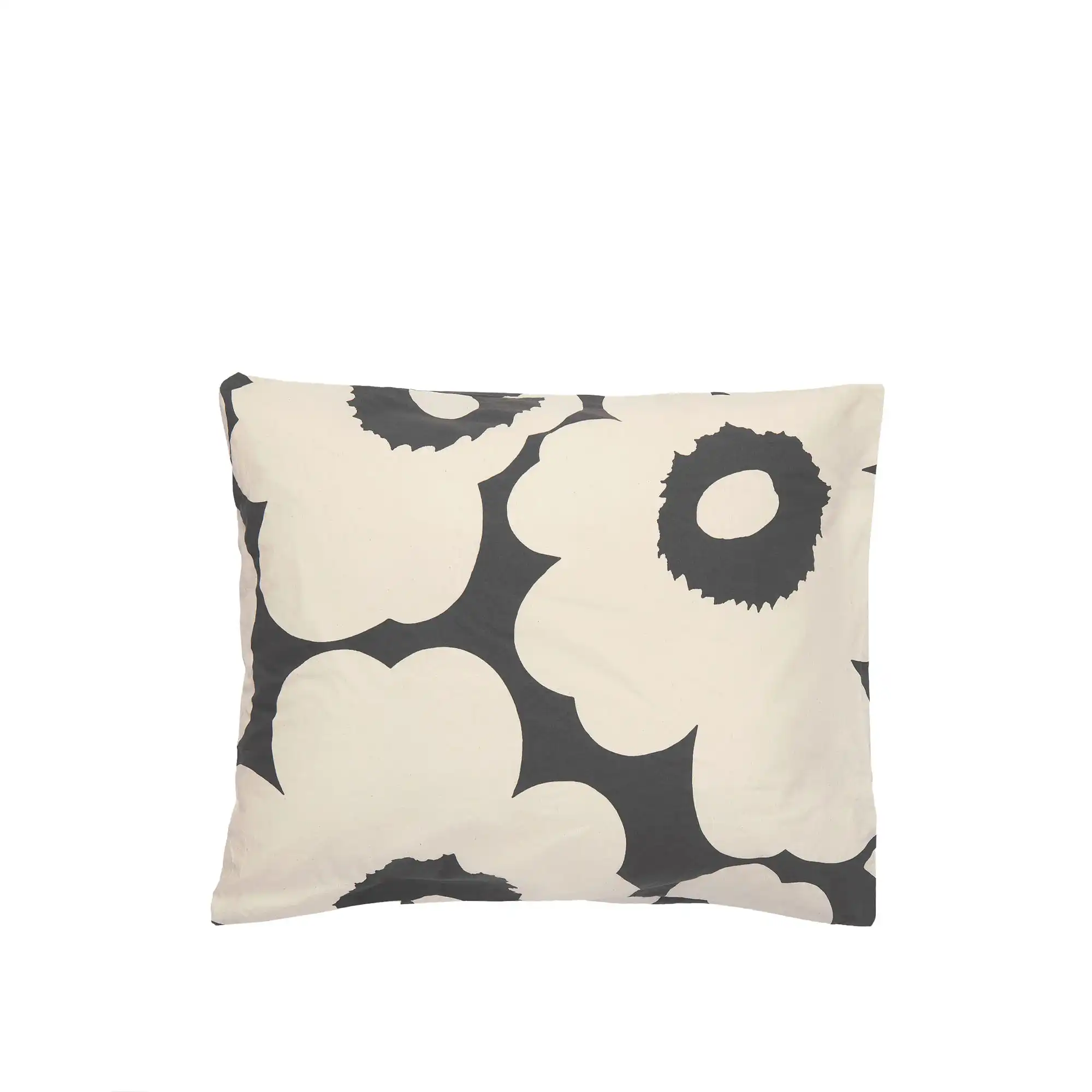 Unikko Pillow Case 50X60 cm Charcoal, Off White