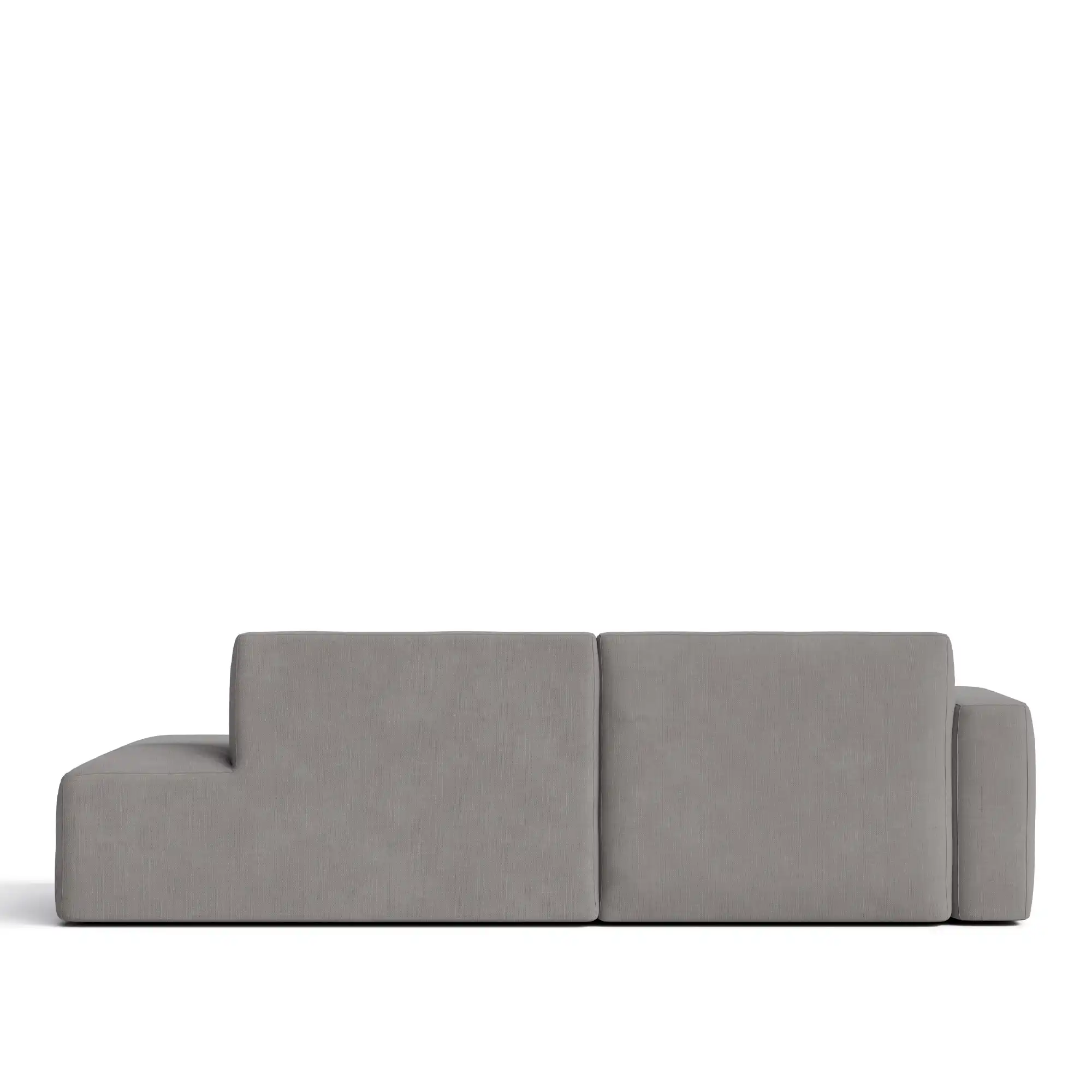 Brick 2-Seater Chaise Lounge Open End Right - Shadow Khaki