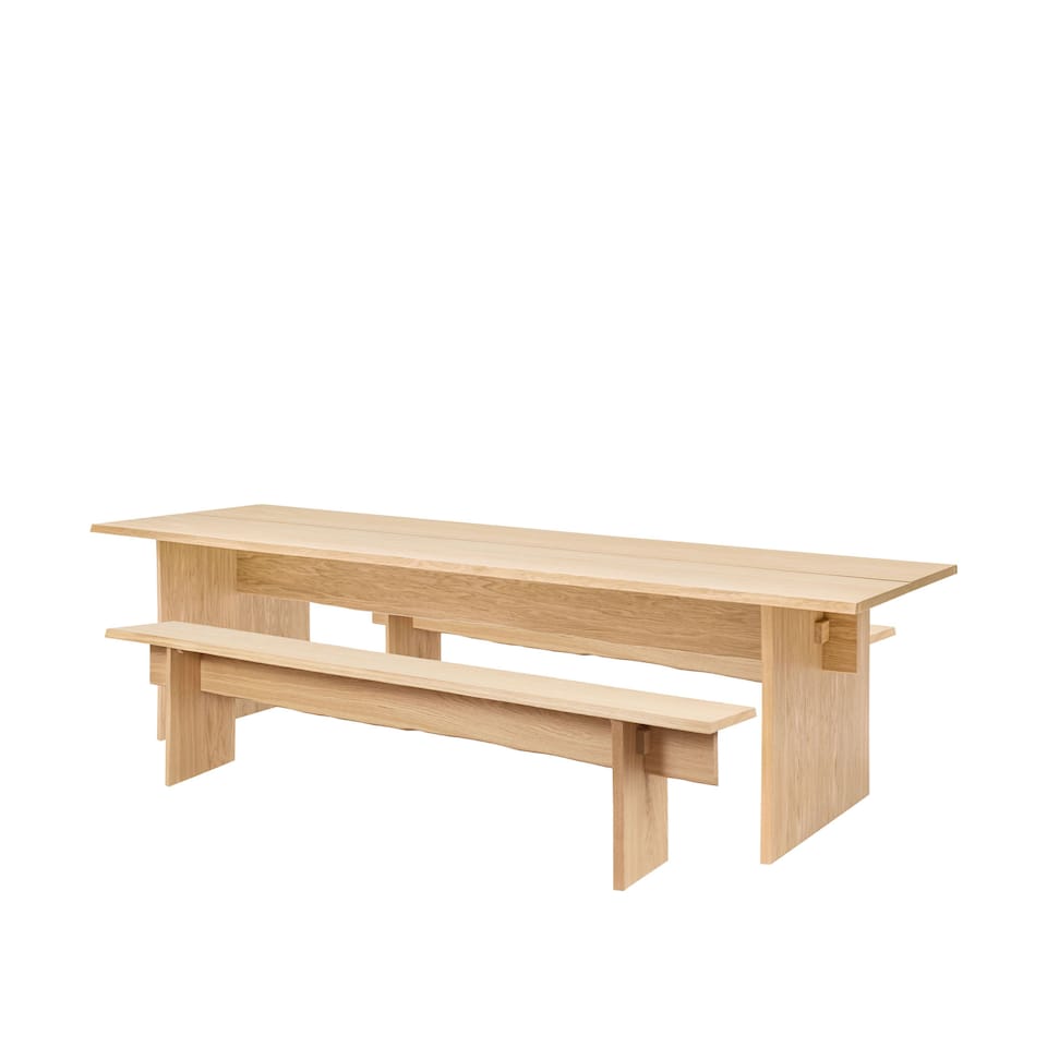 Bookmatch Table 220 cm + Benches
