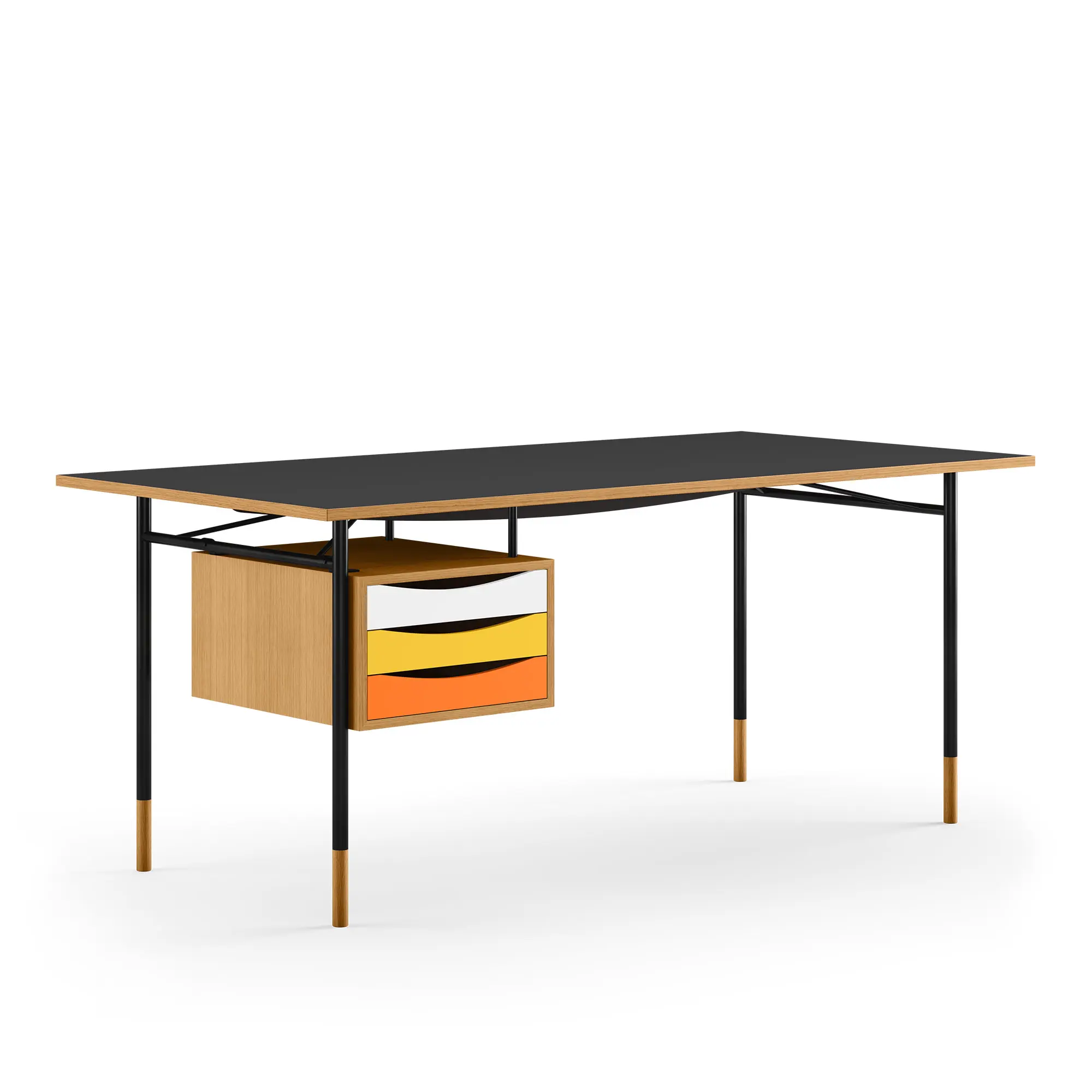 Nyhavn skrivebord 170 cm Warm med skuffer