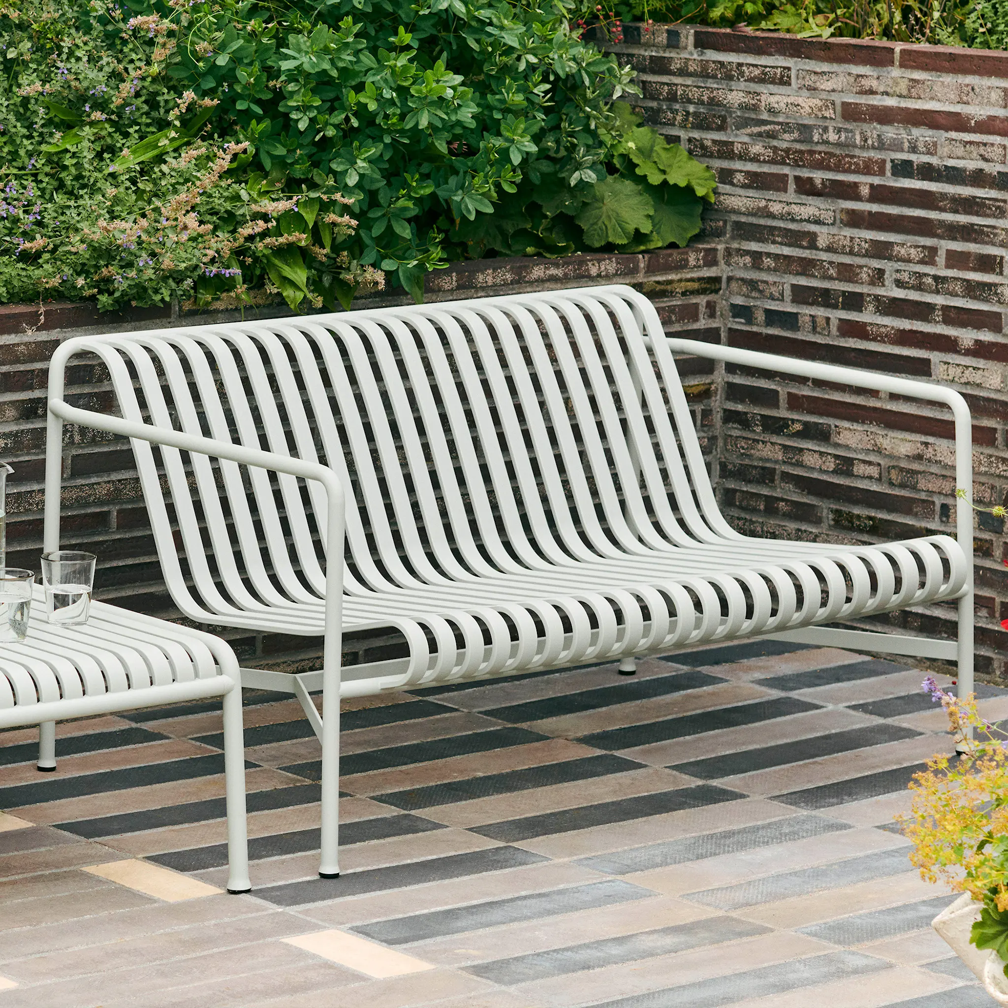 Palisert sittepute til lounge sofa - Olive