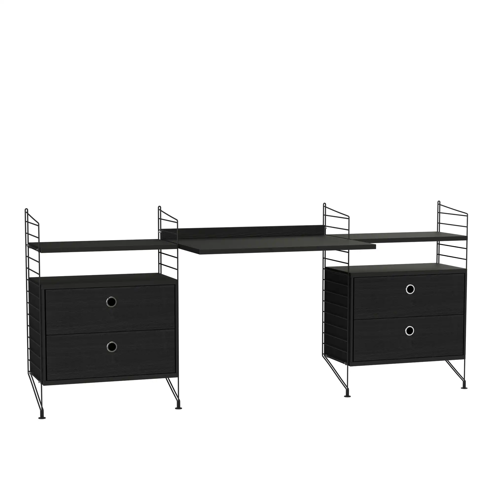 Kontor hyllesystem C svart/svart