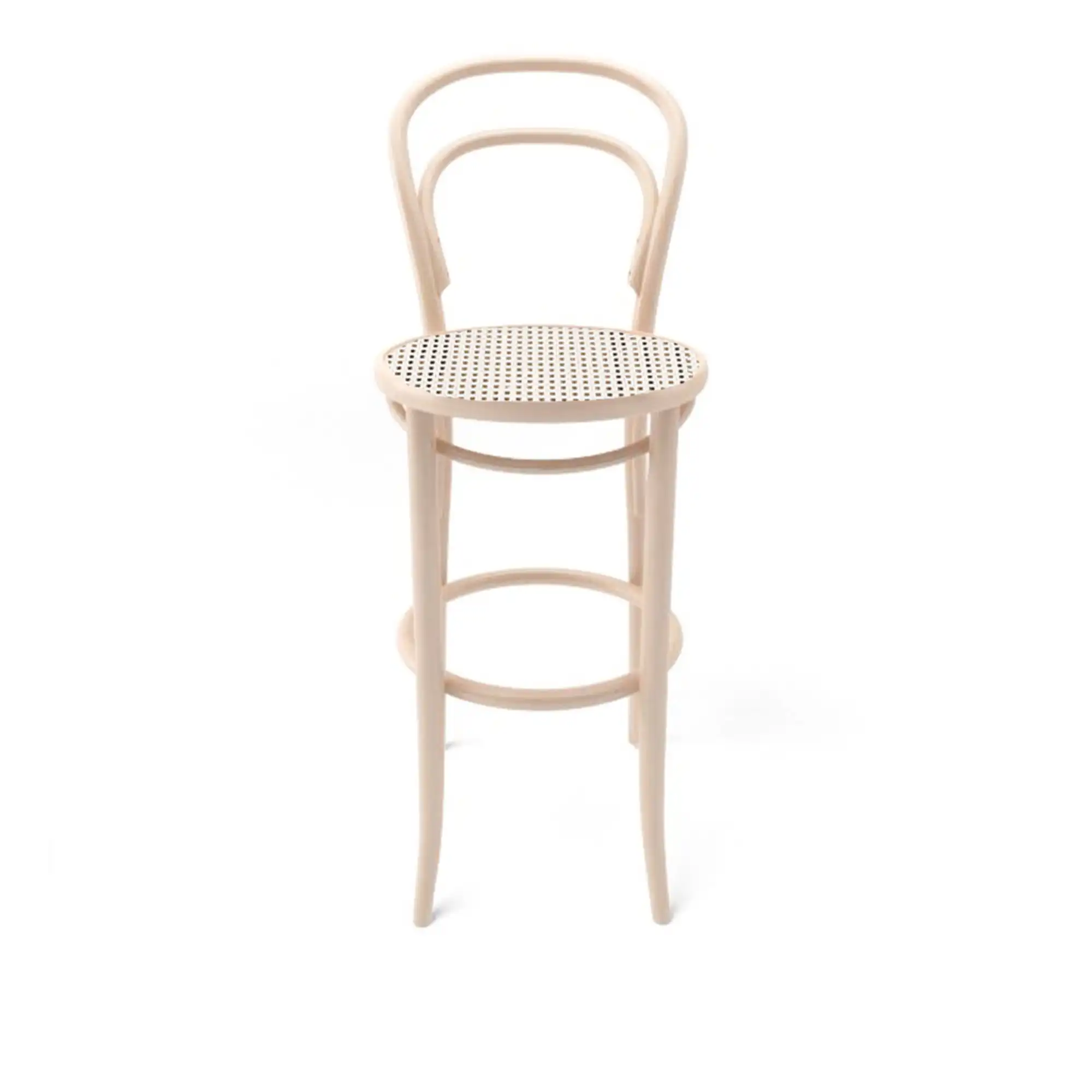 Ton Barstool 14 Low - Natural Beech Lacq. / Cane