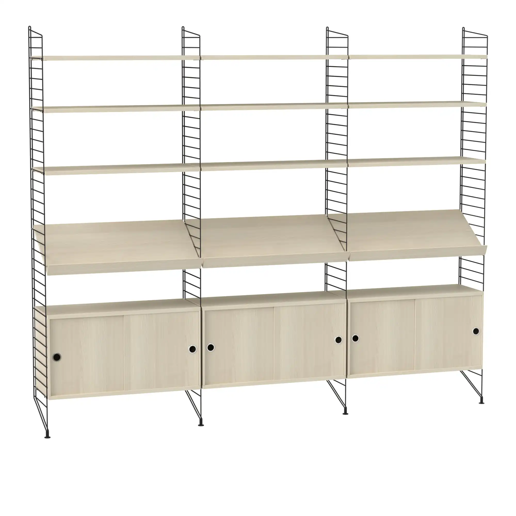 Stue hyllesystem G ask/svart