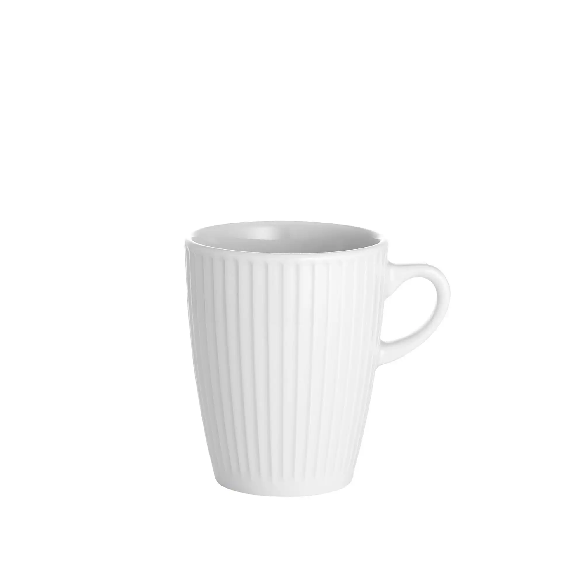 Plissert krus 27 cl hvit