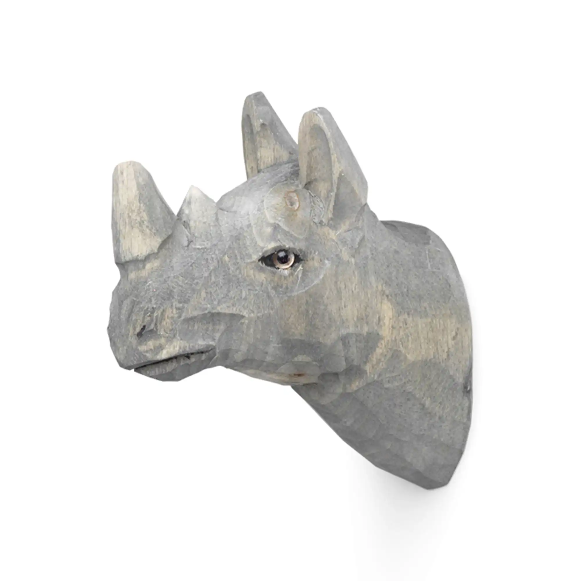 Animal Hand-Carved Hook Rhino