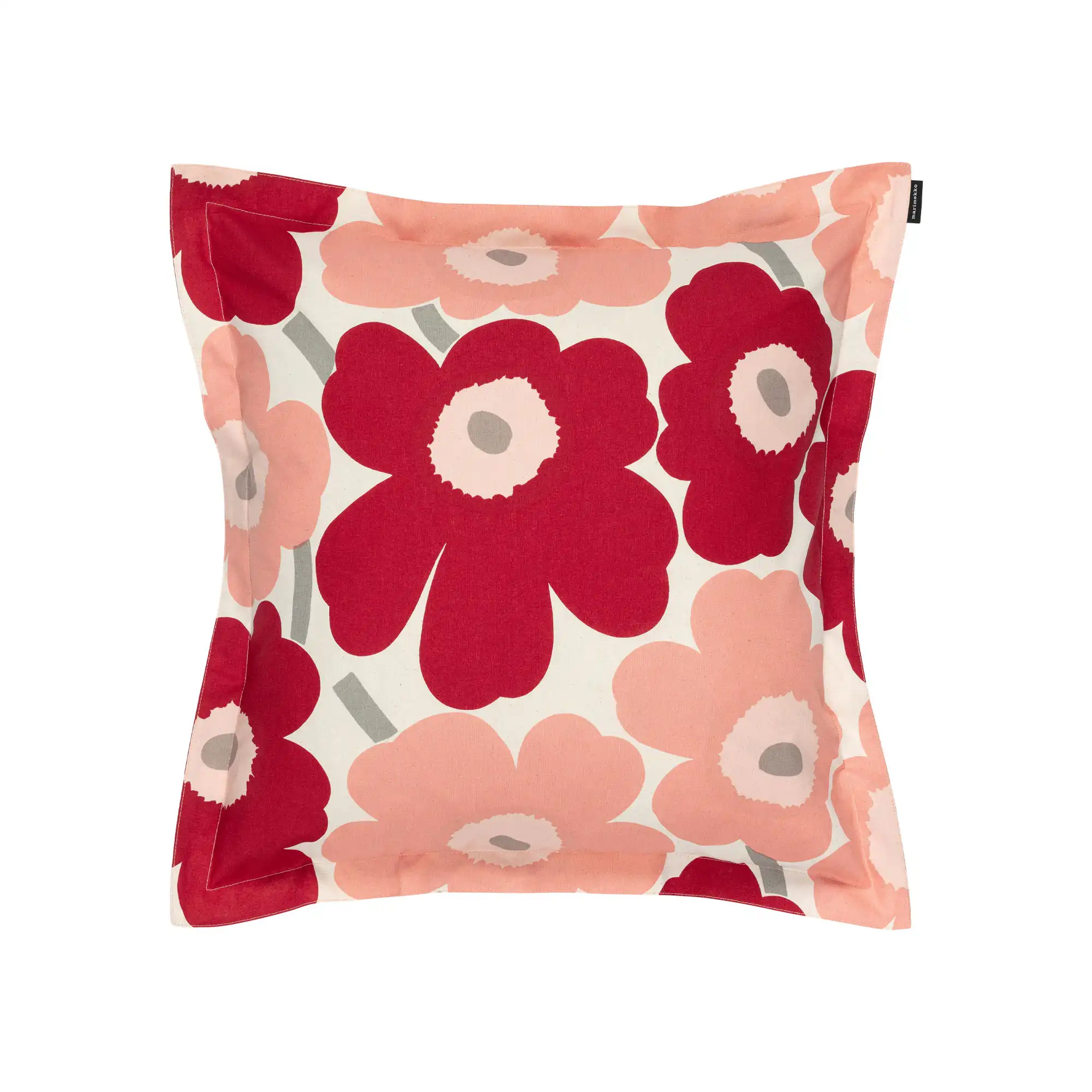 Pieni unikko kuddfodral 50x50 cm, dark cherry, rose